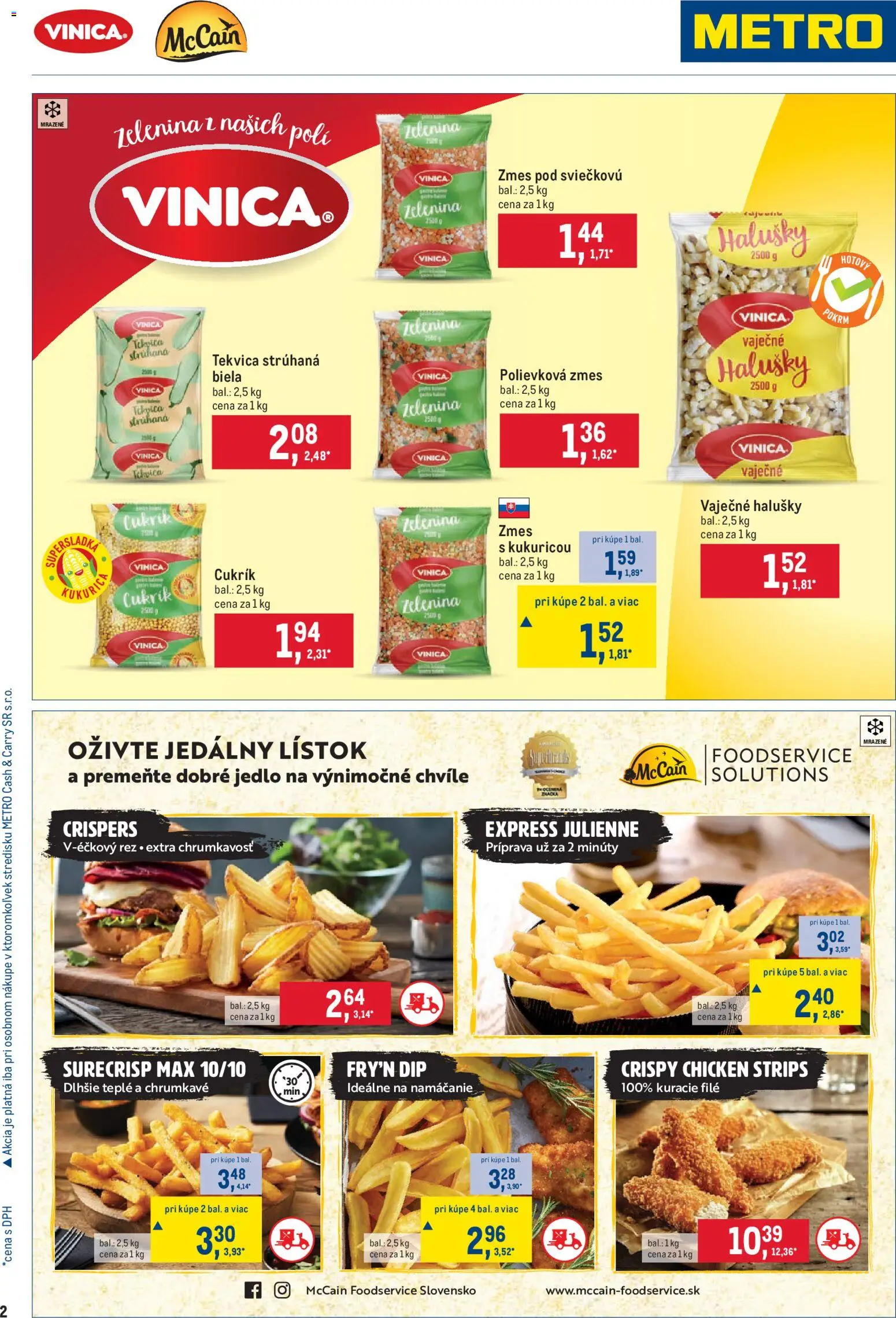 Nové Metro akcie – leták je platný od 26.08.2026 | Strana: 2 | Produkty: Filé, Zelenina, Kukurica, Tekvica