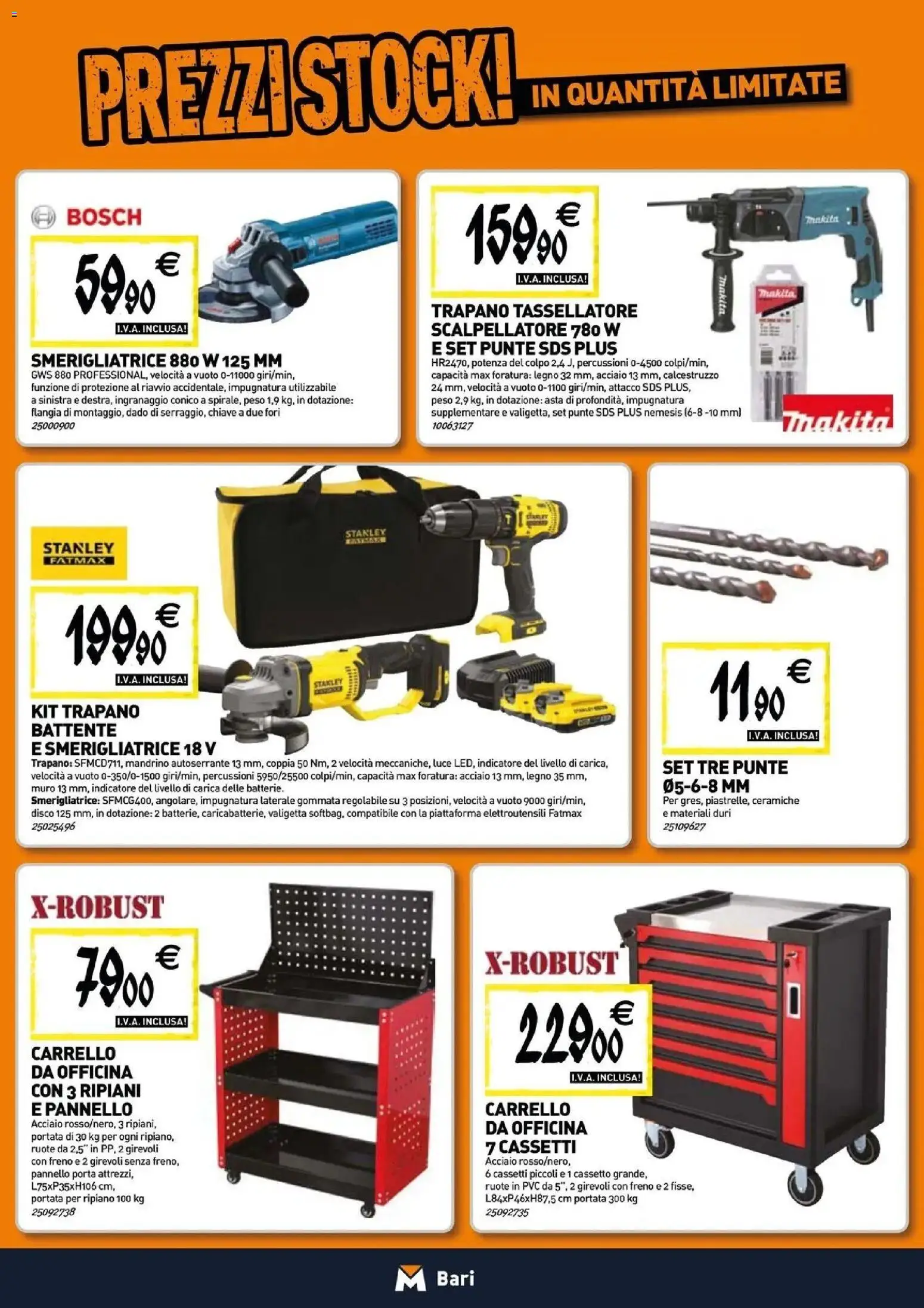 Volantino TECNOMAT del 12.03.2026 | Pagina: 20 | Prodotti: Carrello, Trapano, Smerigliatrice, Valigetta