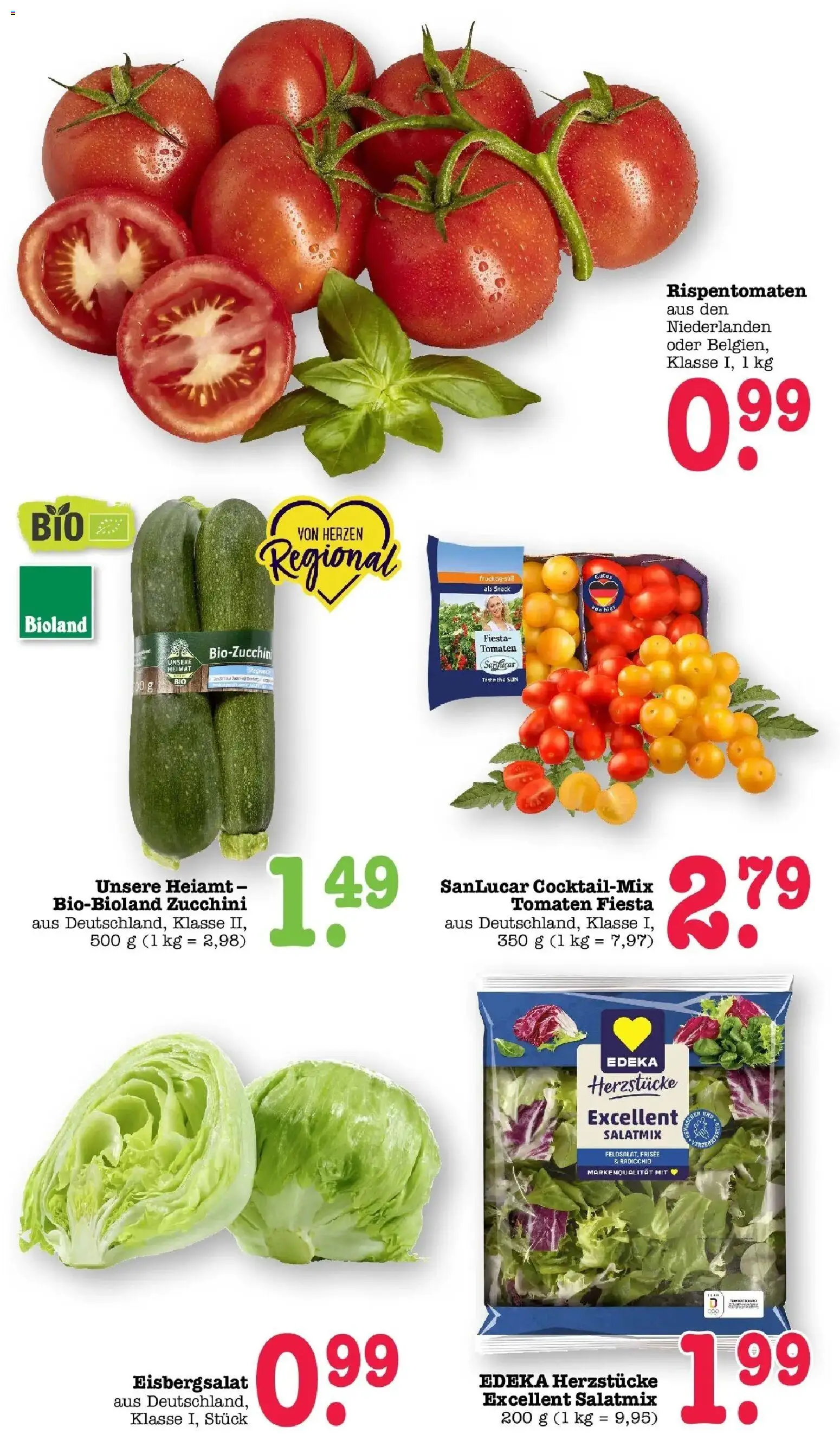 E center - E center: Wochenangebote – gültig ab 28.06.2026 | Seite: 26 | Produkte: Tomaten, Eisbergsalat, Zucchini