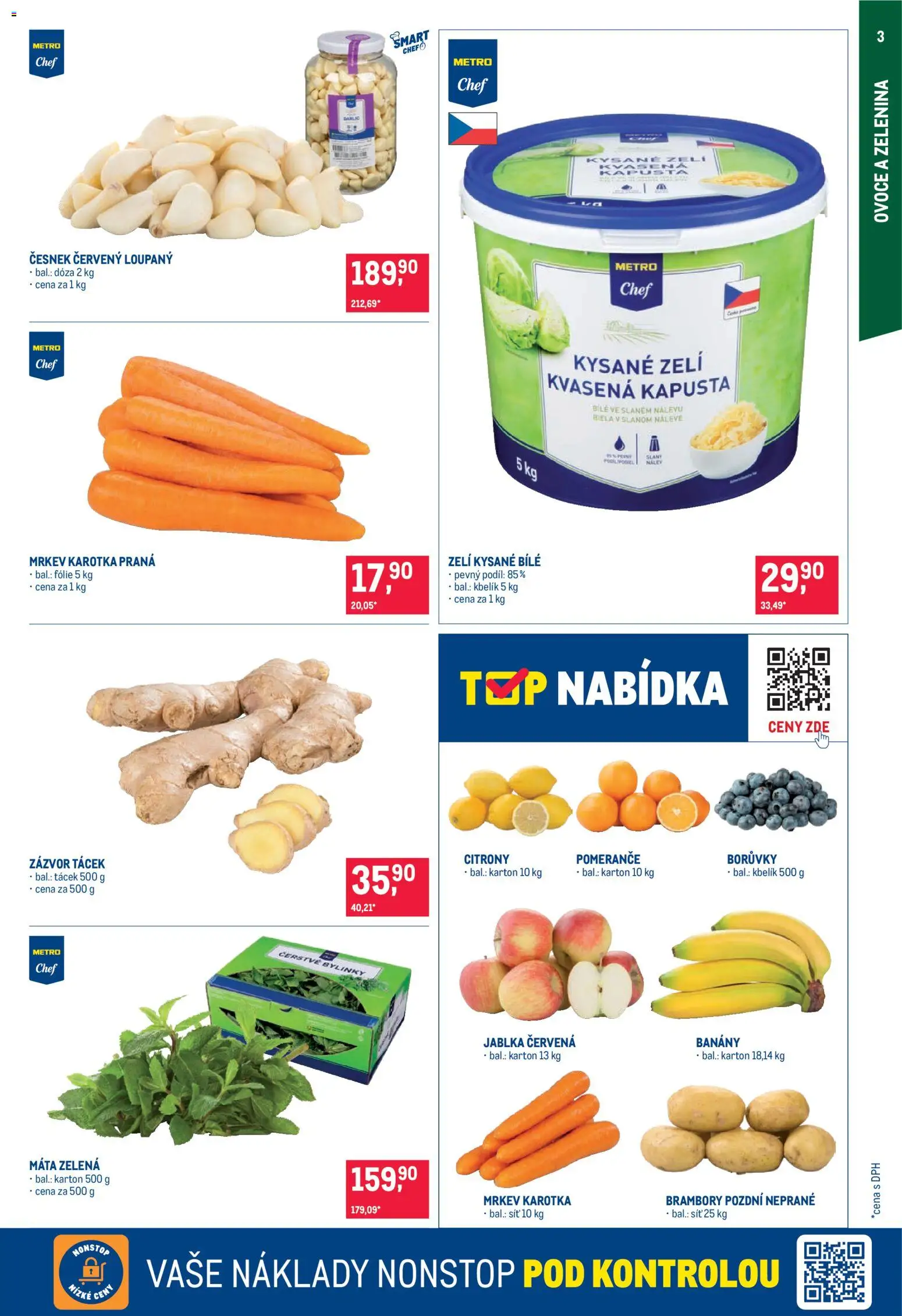 Makro leták - Gastronomie od 21.10.2026 | Strana: 3 | Produkty: Ovoce a zelenina, Mrkev, Citróny, Kapusta
