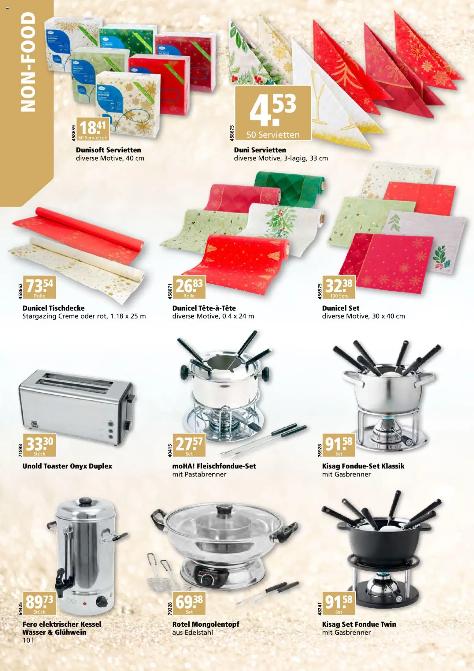 Aligro aktionen Geschenke Chavannes, Matran, Genf, Sitten – gültig ab 02.11.2026 | Seite: 12 | Produkte: Toaster, Wasser, Fondue, Kessel