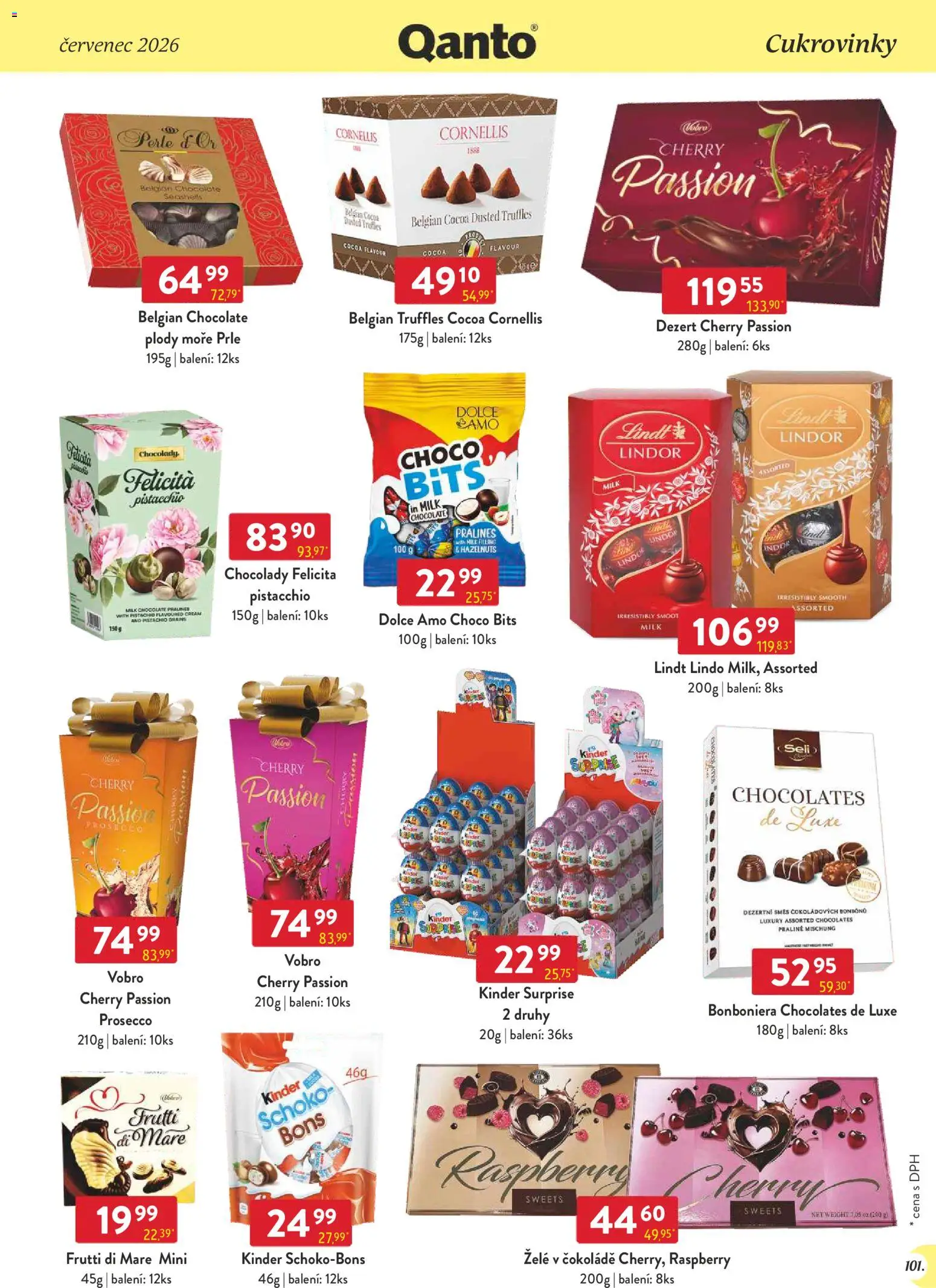 Astur & Qanto leták - Velkoobchod 07/2026 od 01.07.2026 | Strana: 101 | Produkty: Prosecco, Truffles, Kinder, Milk chocolate