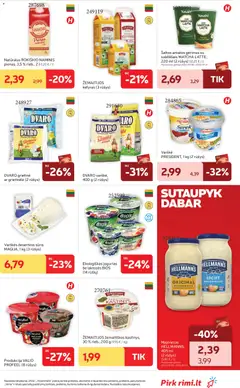 Rimi leidinys galioja nuo 2026.09.08 | Puslapis: 23 | Prekių: Sūris, Varškė, Majonezas, Grietinė