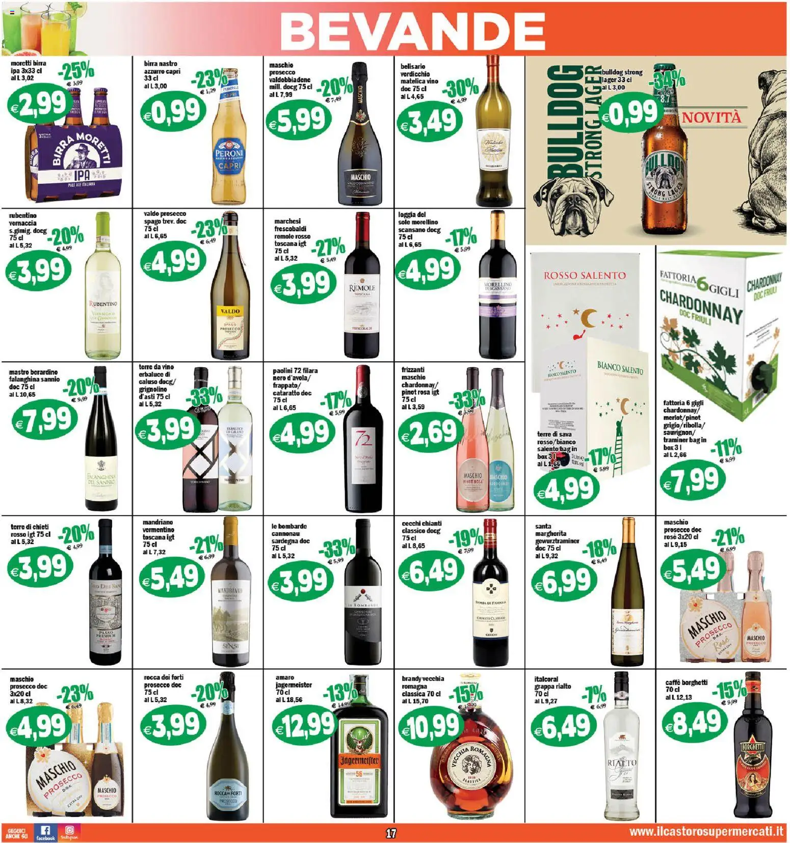 Volantino Il Castoro del 08.05.2026 | Pagina: 17 | Prodotti: Caffè, Birra, Brandy, Amaro