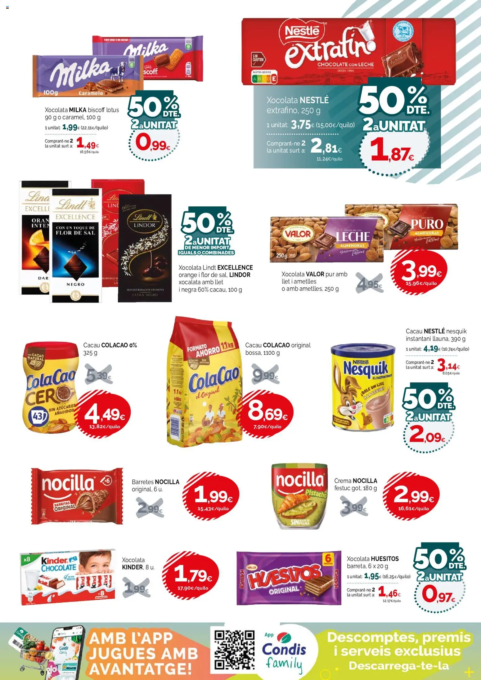 Condis folleto │ válido desde el 16/09/2026 | Página: 13 | Productos: Lindt, Crema, Chocolate con leche, Almendras