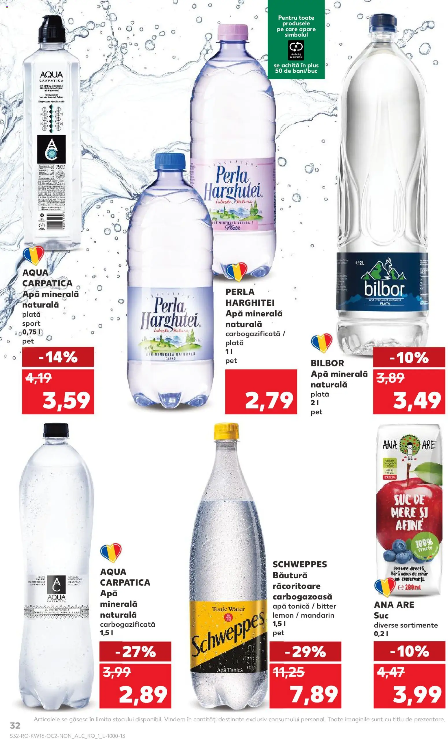 Kaufland RO akciós ujság - amely érvényes a következő dátumtól: 15.04.2026 | Oldal: 32 | Termékek: Tonic, Mandarin