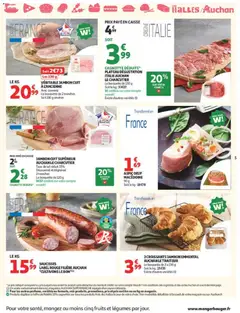 Auchan - Prévisualisation de SAUCISSES LABEL ROUGE FILIÈRE AUCHAN "CULTIVONS LE BON", LE KG valide à partir de 07/07/2026 | Page: 5 | Produits: Plateau, Emmental, Sel, Jambon