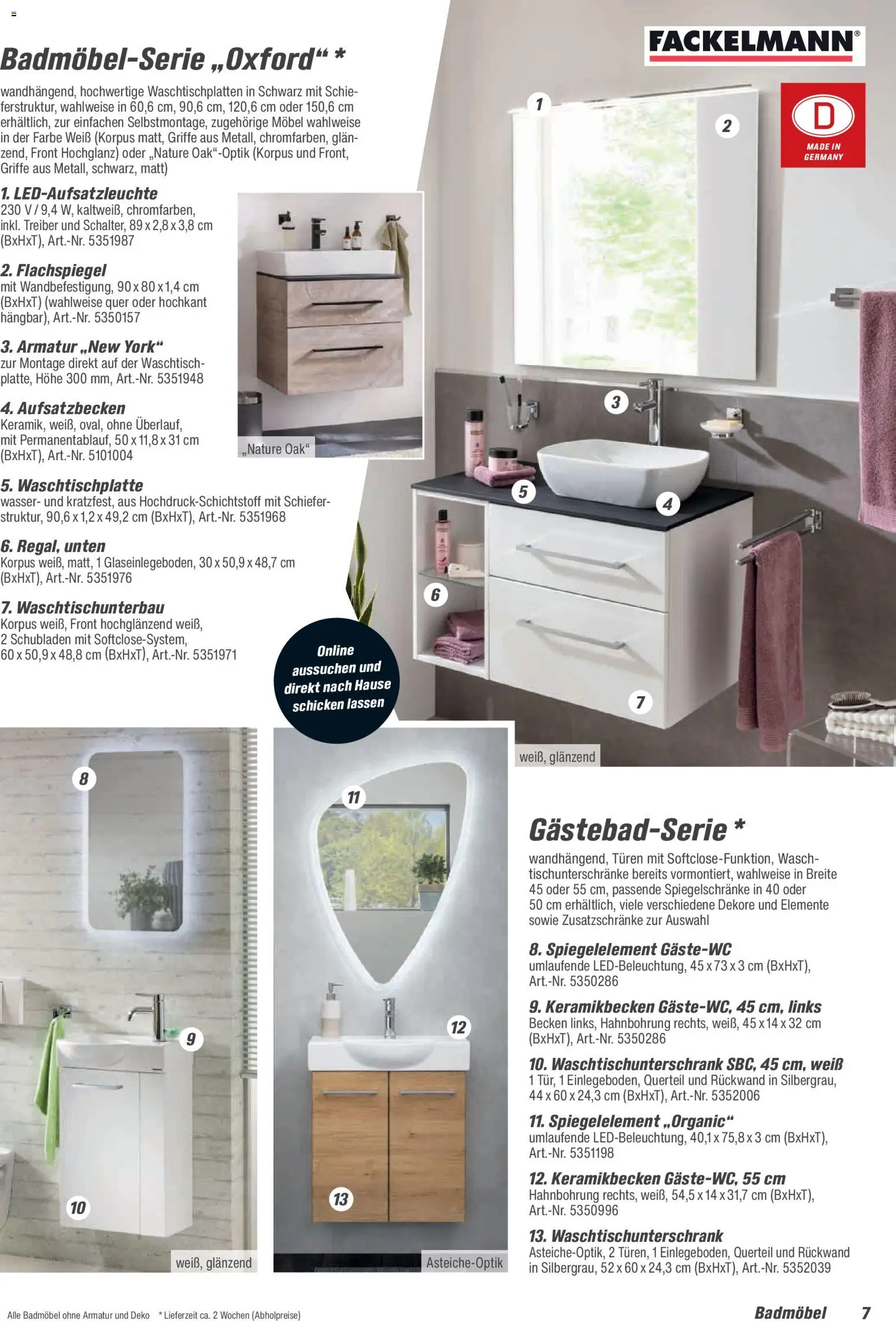 Toom Baumarkt Bad, Sanitär & Zubehör 2026 – gültig ab 01.01.2026 | Seite: 7 | Produkte: Armatur, Waschtisch, Wasser