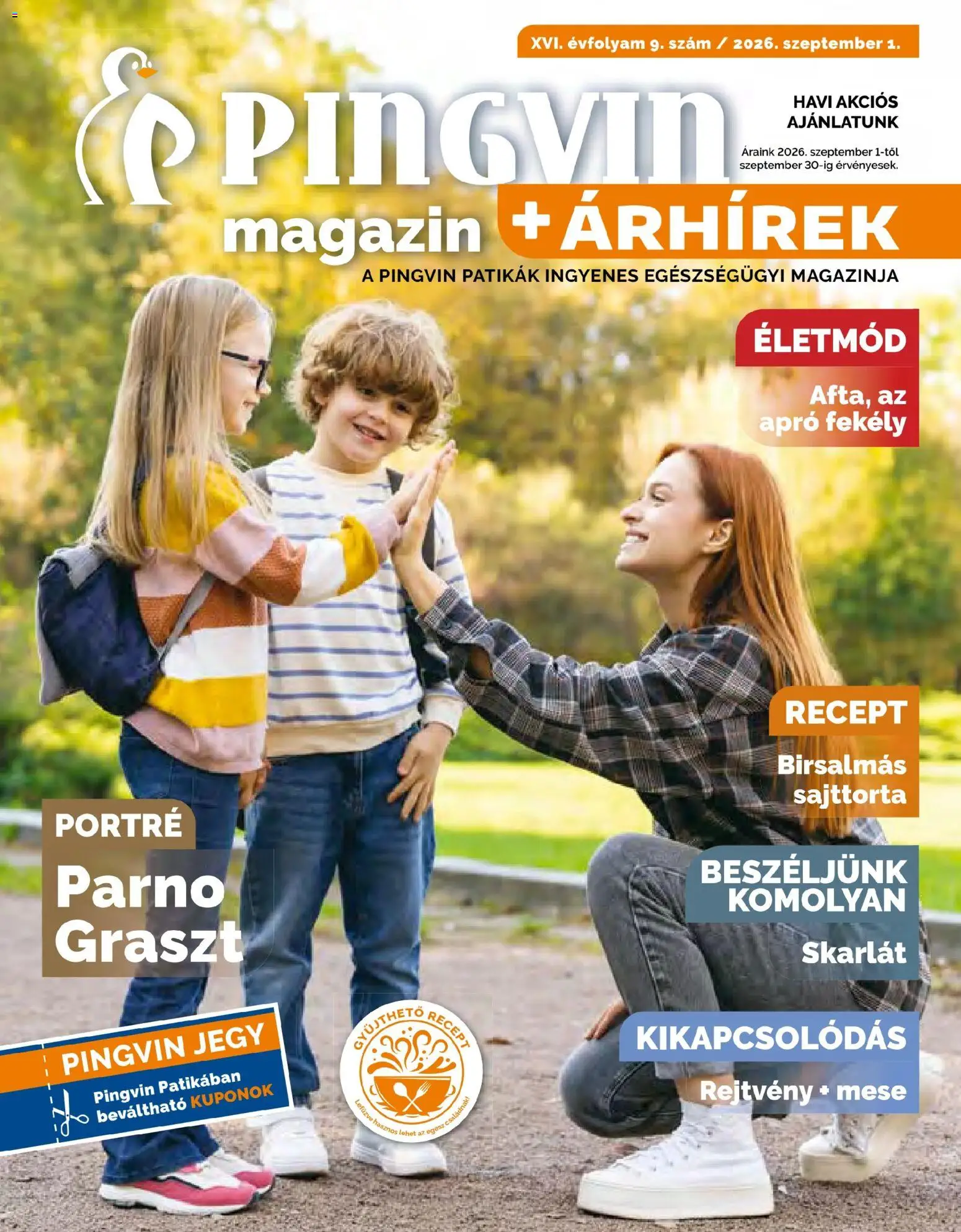 Pingvin Patika akciós ujság - amely érvényes a következő dátumtól: 2026.09.01. | Oldal: 1 | Termékek: Sajttorta