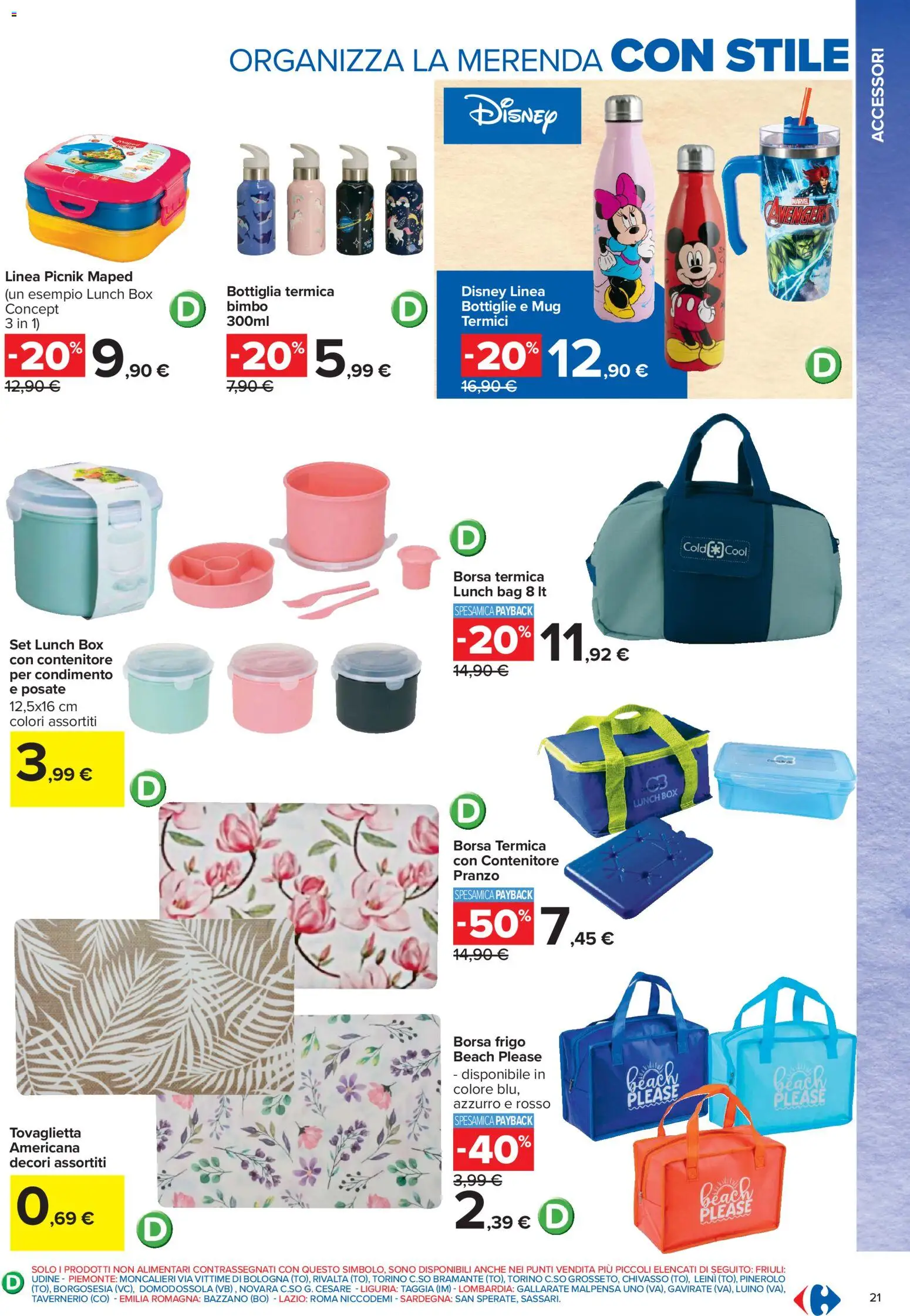 Volantino Carrefour del 22/07/2026 | Pagina: 21 | Prodotti: Posate, Borsa termica, Contenitore, Bottiglia