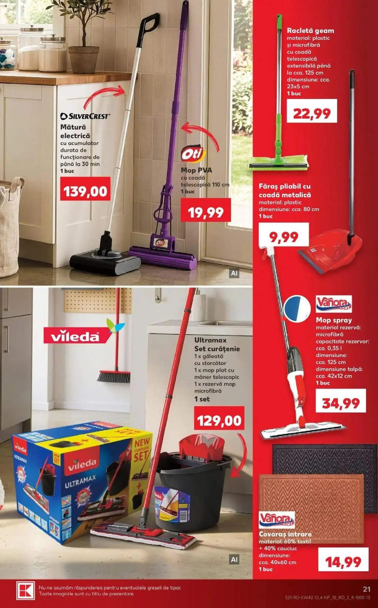 Kaufland Codlea 14.10.2026 - Revista si Oferta | Pagină: 21 | Produse: Mătură, Mâner, Vileda, Covoraș Intrare
