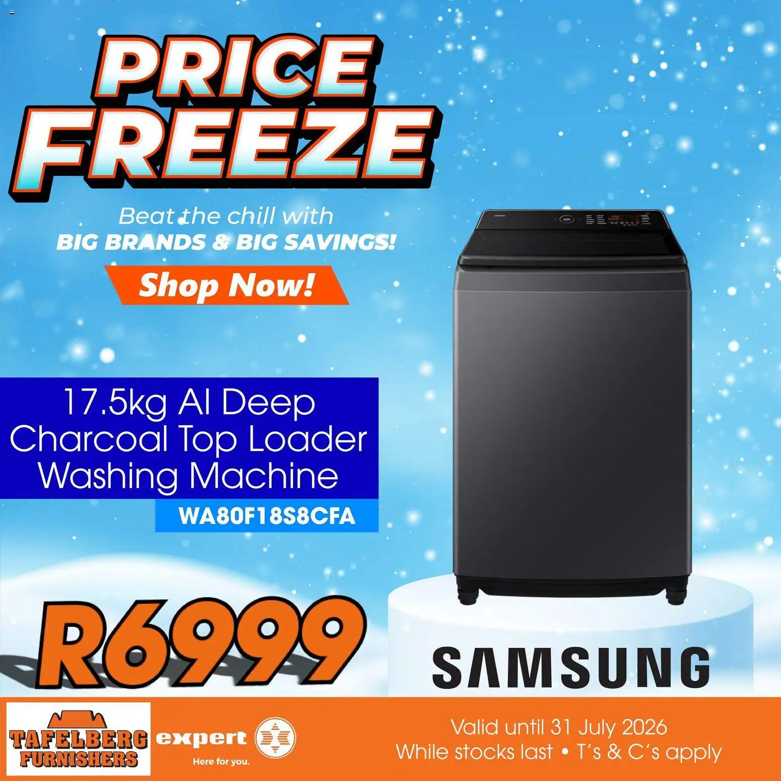 New Tafelberg Furnishers catalogue – valid from 08/07/2026 | Page: 3 | Products: Washing machine