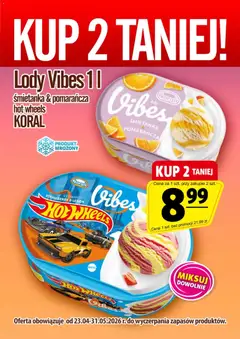 Pogląd oferty "Prim Market promocja - Lody Vibes Koral" - ważna od 23.04.2026