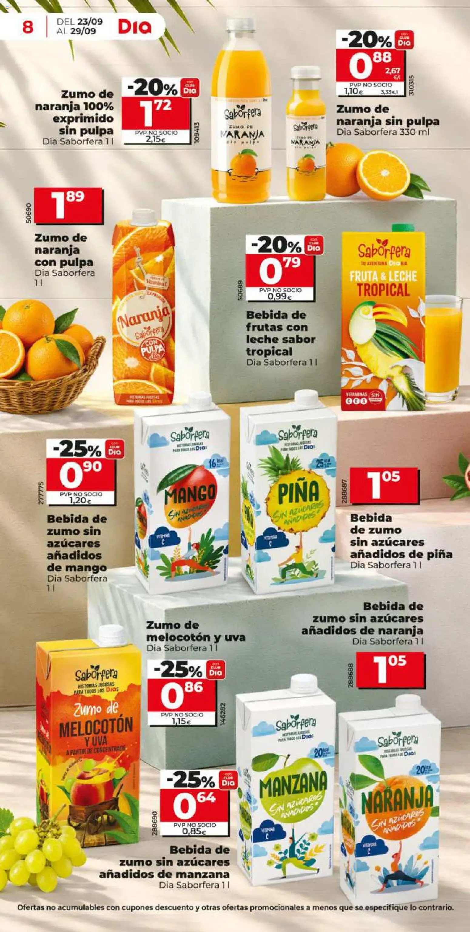 DIA folleto │ válido desde el 23/09/2026 | Página: 8 | Productos: Fruta, Leche, Mango, Zumo de naranja