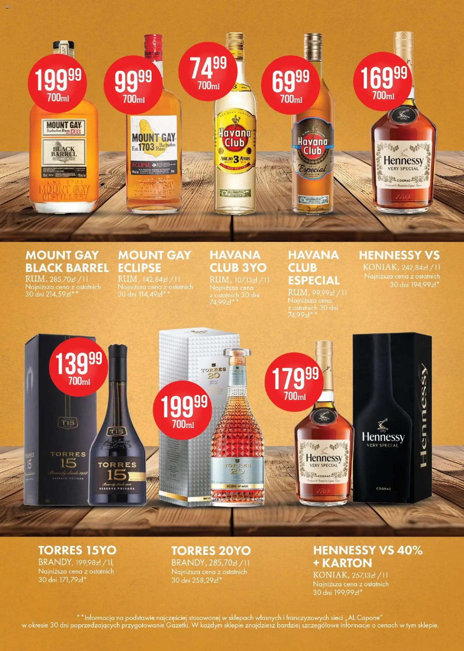 Al.Capone gazetka od 10.08.2026 | Strona: 8 | Produkty: Hennessy, Brandy, Rum, Havana