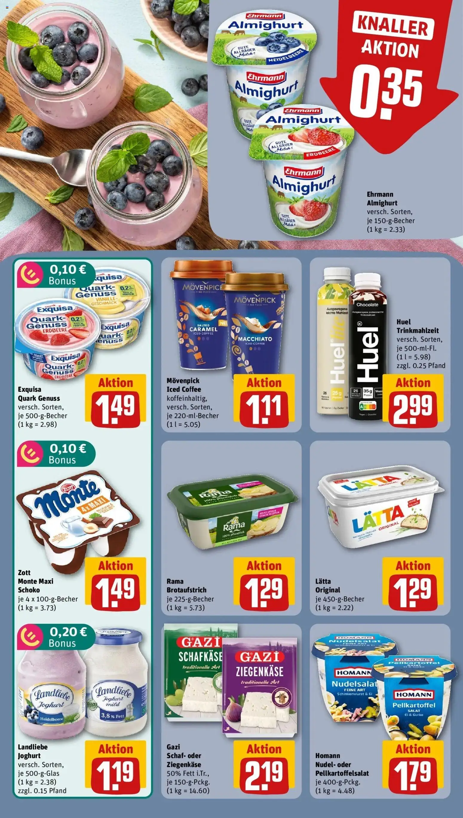 Rewe Prospekt Berlin / Friedrichshain – gültig ab 05.07.2026 | Seite: 13 | Produkte: Quark, Exquisa, Lätta, Salat