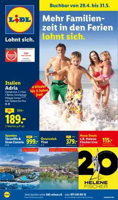 Lidl Aktionen Reisen ab 29.04.2026 gültig