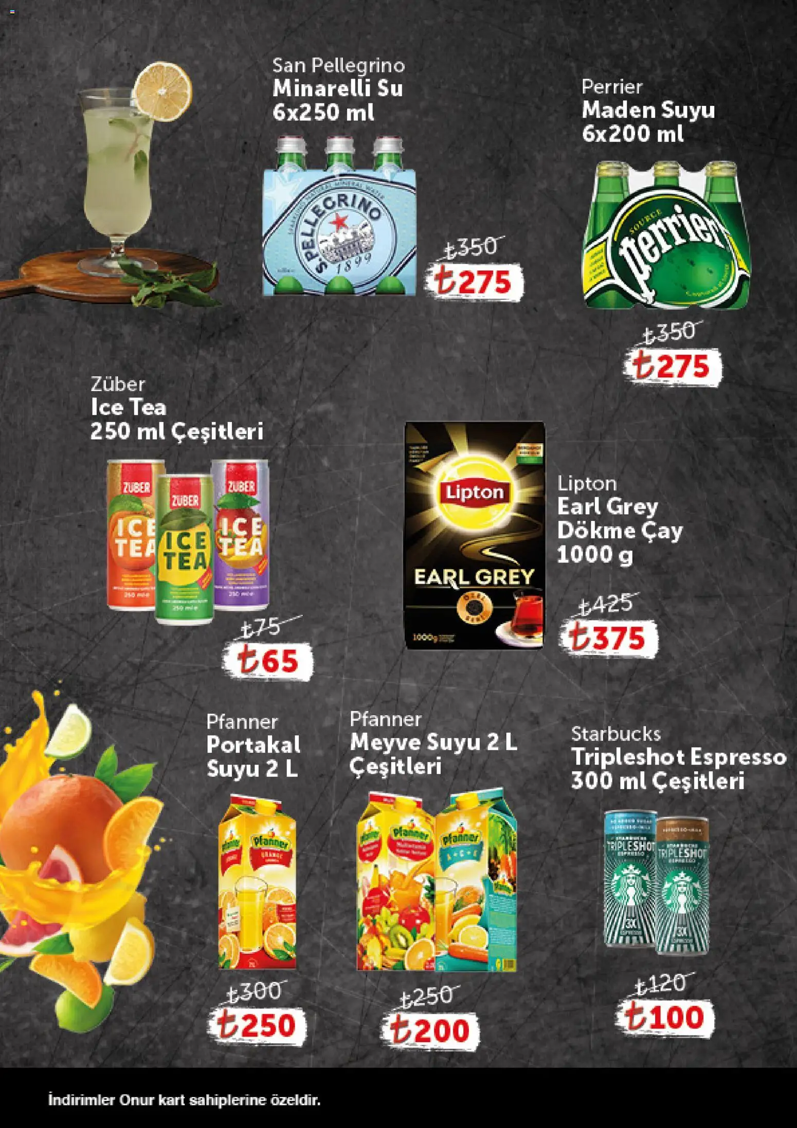 Onur Market - Katalog Gurme - 16.04.2026 tarihinden itibaren geçerlidir | Sayfa: 6 | Ürünler: Meyve suyu, Portakal, Su, Maden suyu
