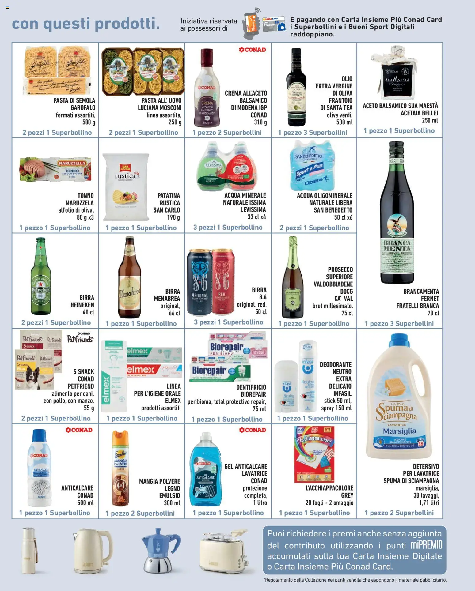 Volantino Conad del 03/07/2026 | Pagina: 15 | Prodotti: Acqua, Aceto, Olio extra vergine, Heineken
