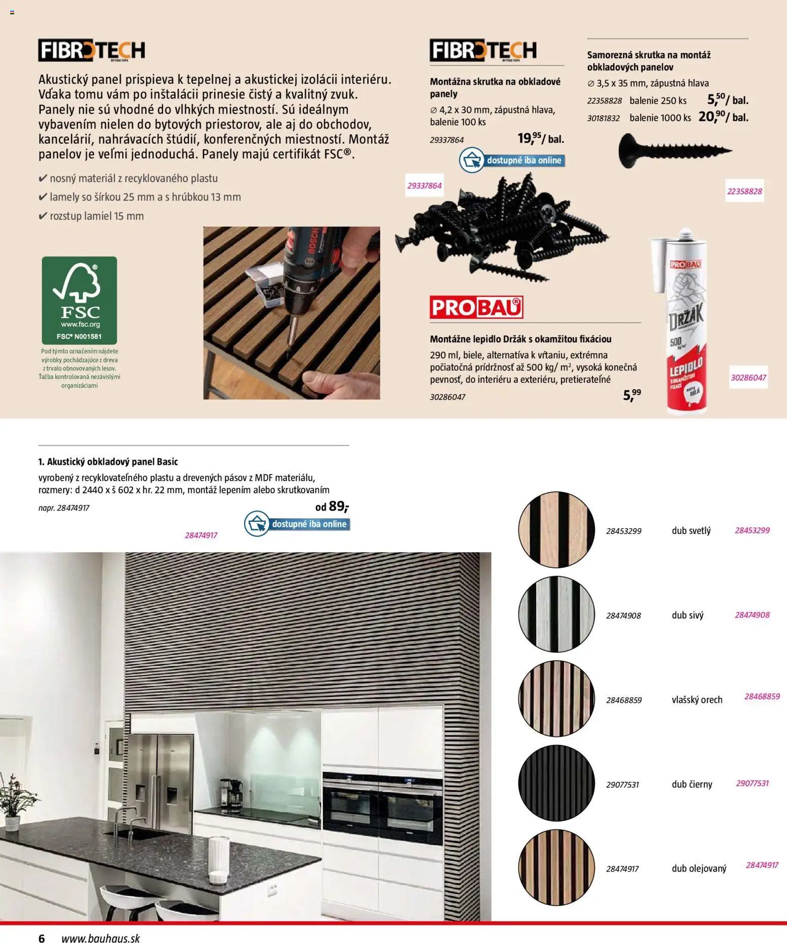 Nové Bauhaus akcie – leták je platný od 03.08.2026 | Strana: 6 | Produkty: Panely, Lamely, Bosch