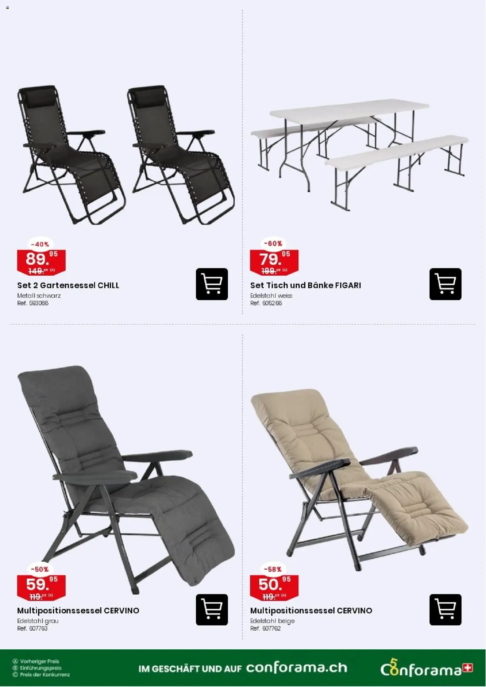 Conforama aktionen Sonnenliege & Hängesessel – gültig ab 07.10.2026 | Seite: 7 | Produkte: Tisch