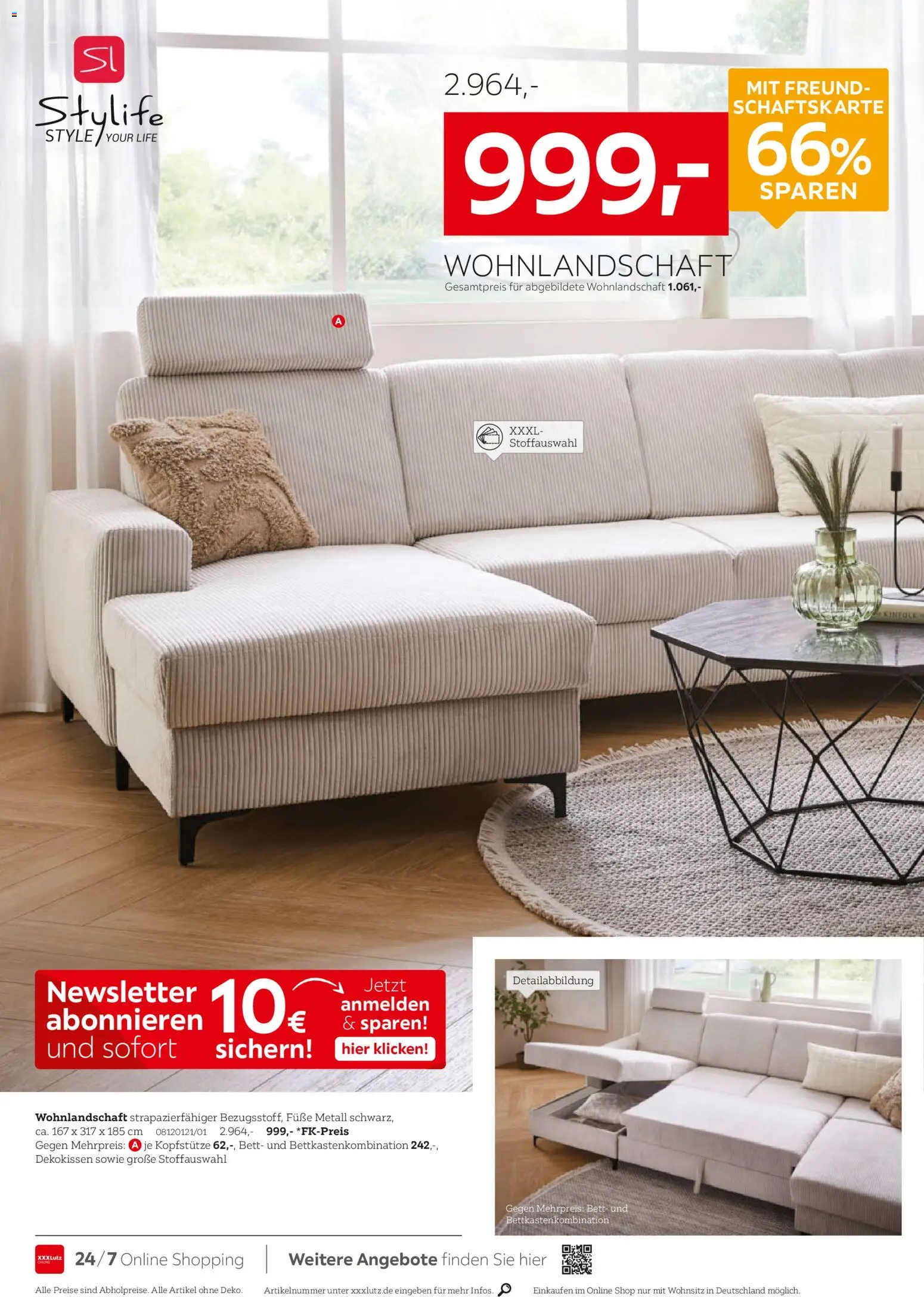 XXXLutz Polstermöbeltesterinnen und -tester gesucht! – gültig ab 29.08.2026 | Seite: 2 | Produkte: Wohnlandschaft, Bett