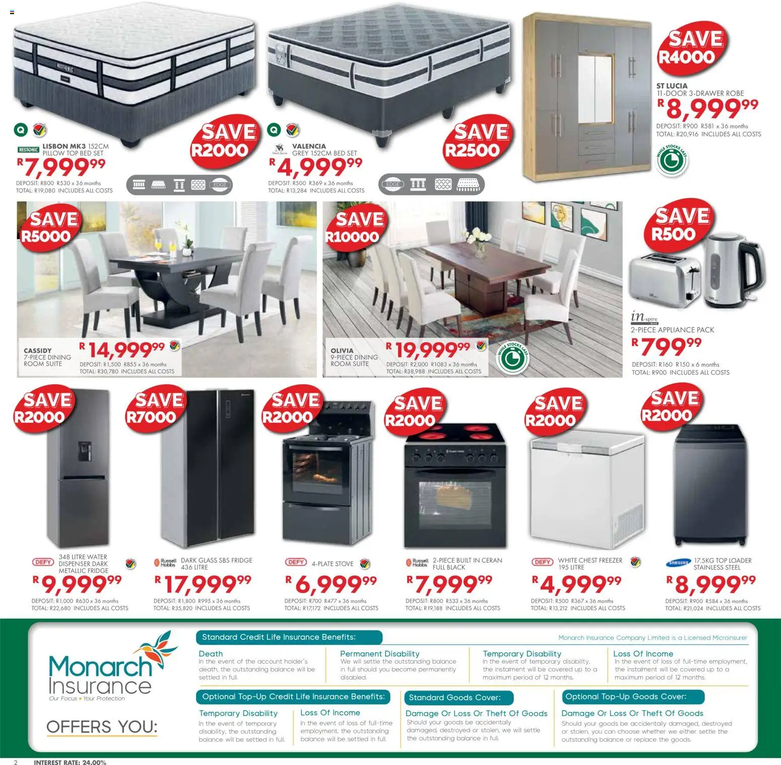 New Beares catalogue – valid from 17/09/2026 | Page: 2 | Products: Cover, Freezer, Pillow, Dining room suite