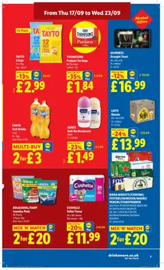 Preview of Lidl - Big Brands valid from 17/09/2026 | Page: 7 | Products: Toilet, Fanta, Cheese, Tea