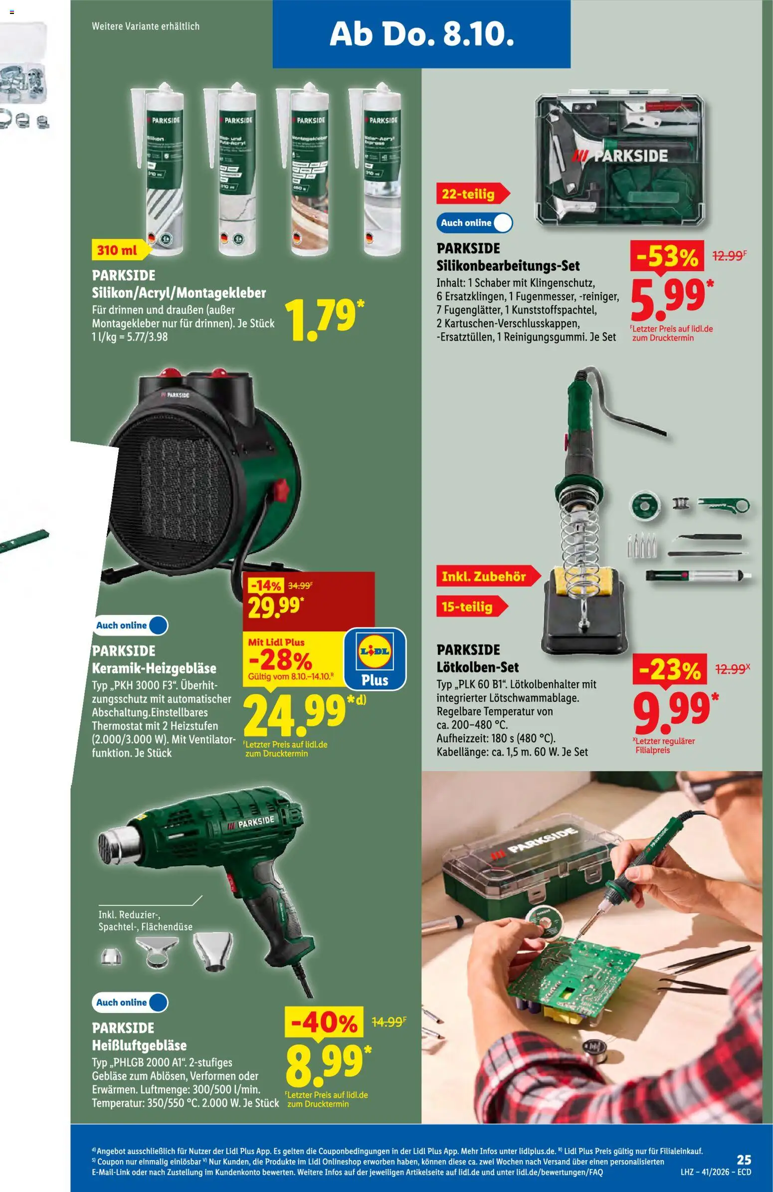 Lidl Německo leták od 05.10.2026 | Strana: 43 | Produkty: Parkside, Ventilátor