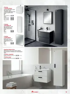 Náhled letáku Uni Hobby katalog - Dlažby, obklady a sanita 2026 od 20.02.2026 | Strana: 13 | Produkty: Koupelnový nábytek, Skříňka, Umyvadlo, Baterie