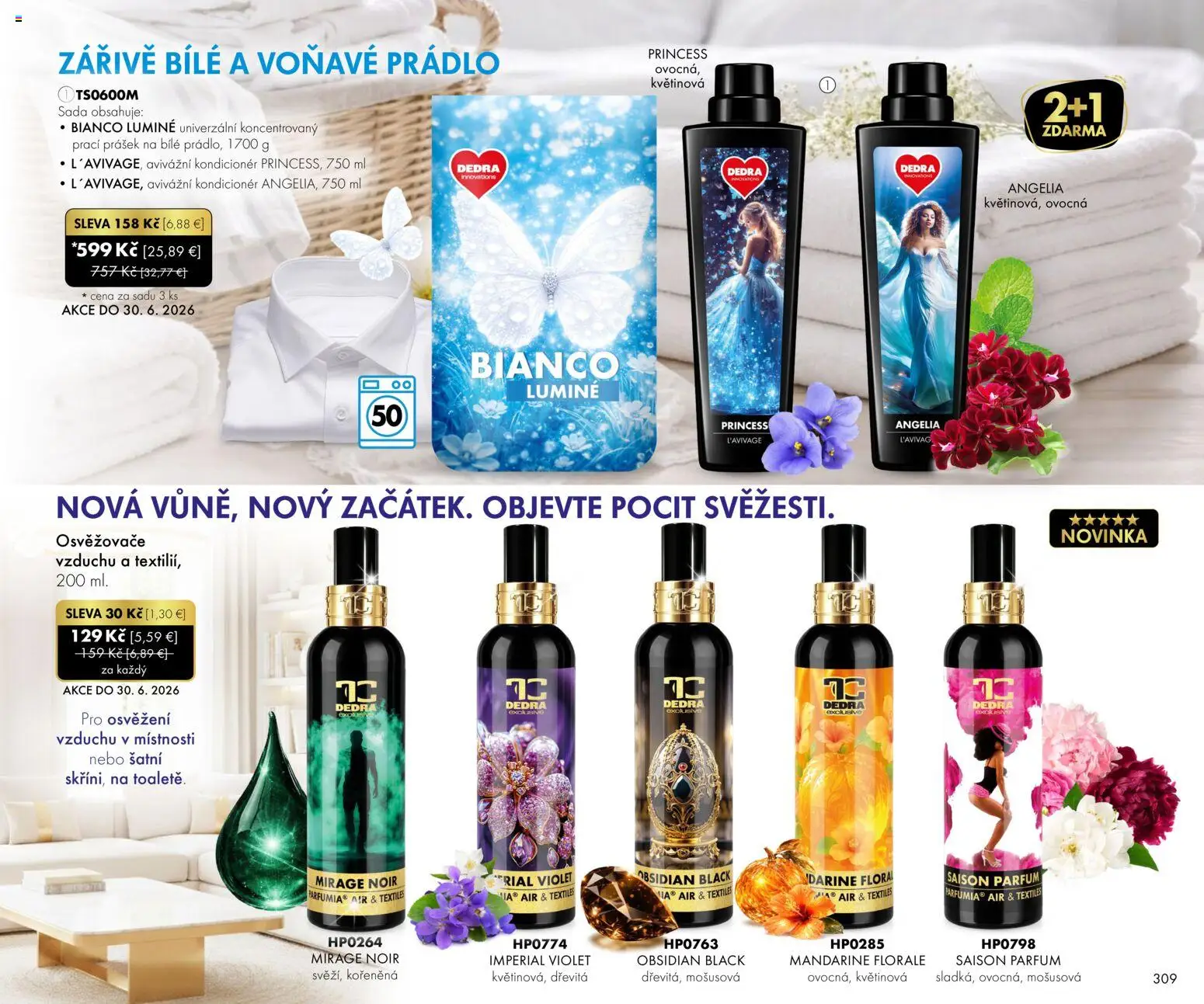 Nové Dedra akcie – leták je platný od 01.06.2026 | Strana: 9 | Produkty: Kondicionér, Flora