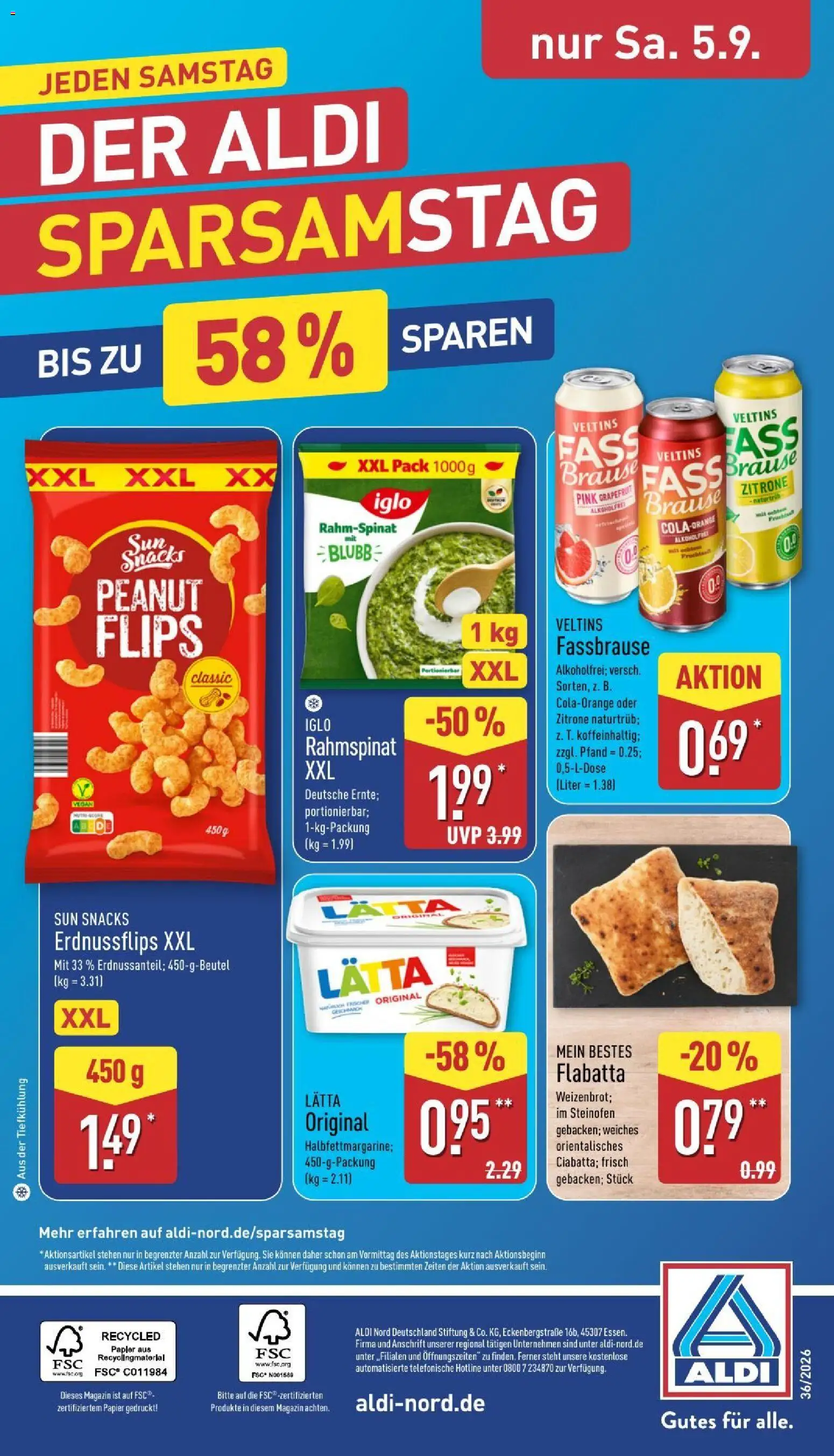 Aldi Prospekt – gültig ab 31.08.2026 | Seite: 32 | Produkte: Margarine, Magazin, Lätta, Fassbrause