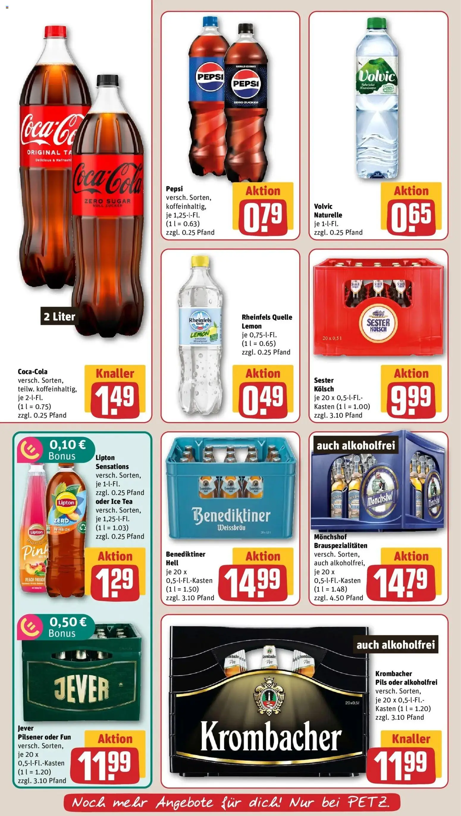 REWE Prospekt ab 24.08.2026 zum Blättern » Angebote | Seite: 16 | Produkte: Monchshof, Jever, Krombacher, Volvic