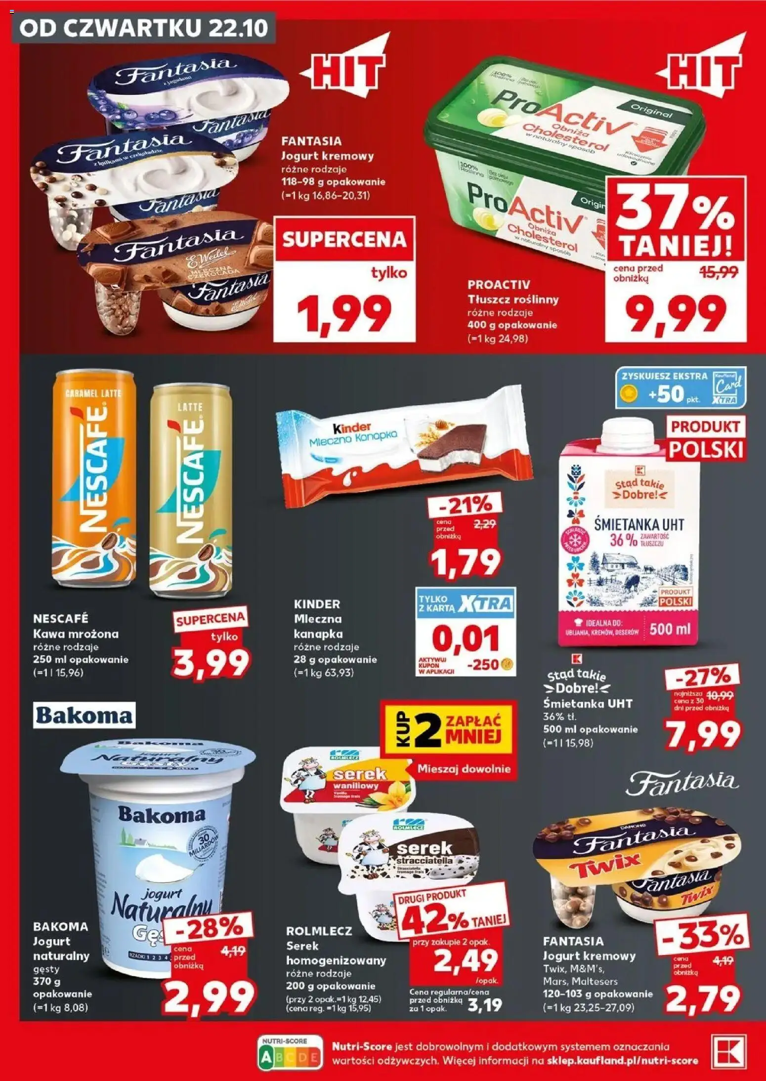 Kaufland HALLOWEEN 🎃 gazetka od 24.10.2026 🕷️🕸️ | Strona: 16 | Produkty: Serek homogenizowany, Nescafe, Jogurt naturalny, Jogurt kremowy