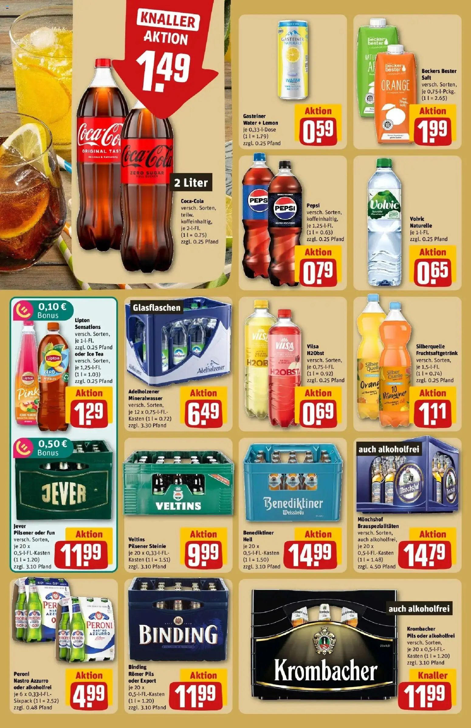 REWE Prospekt ab 24.08.2026 zum Blättern » Angebote | Seite: 20 | Produkte: Mineralwasser, Pfirsich, Krombacher, Veltins