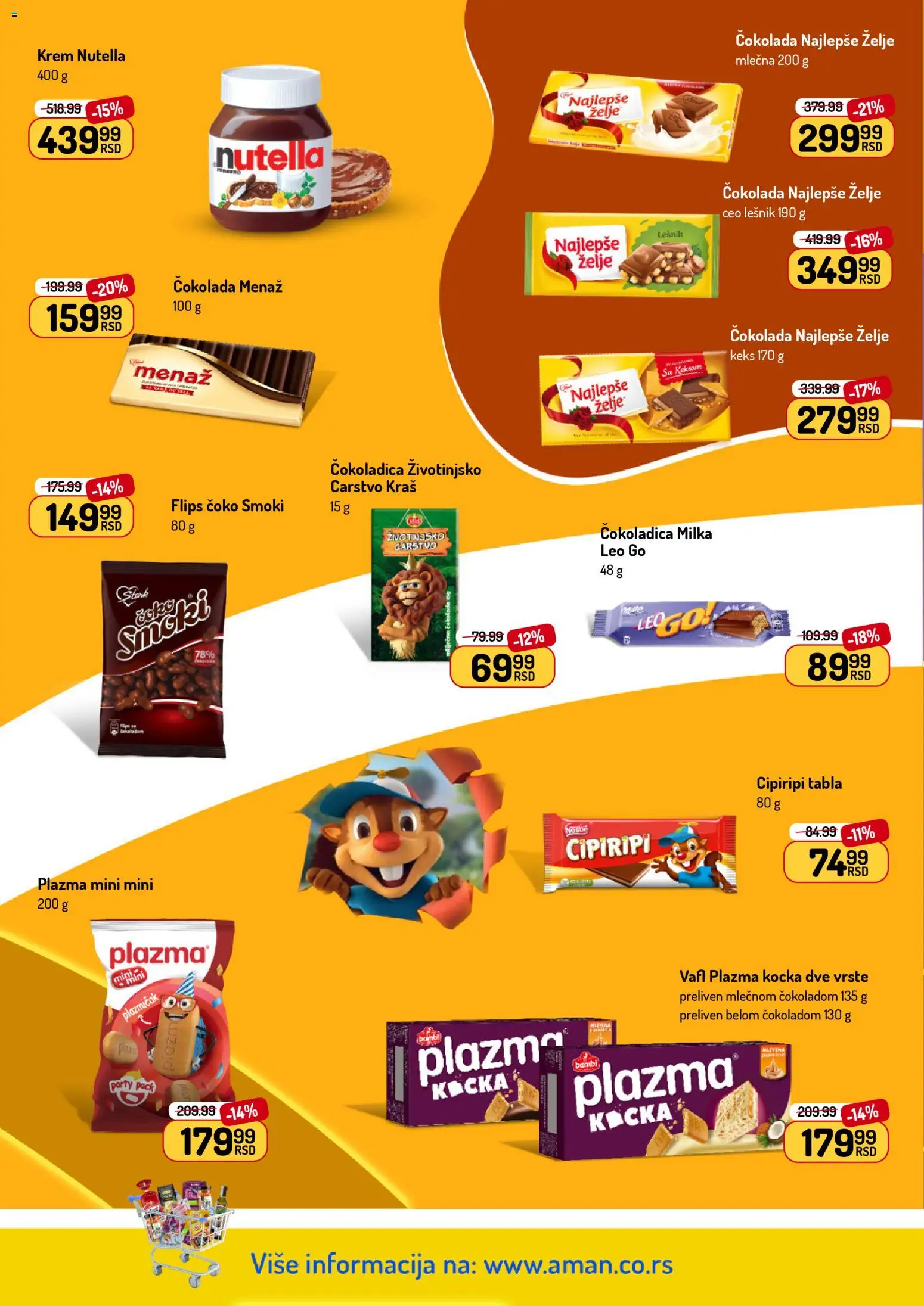 Aman katalog - važi od 27.04.2026 | Strana: 38 | Proizvode: Smoki, Lešnik, Čokolada, Nutella