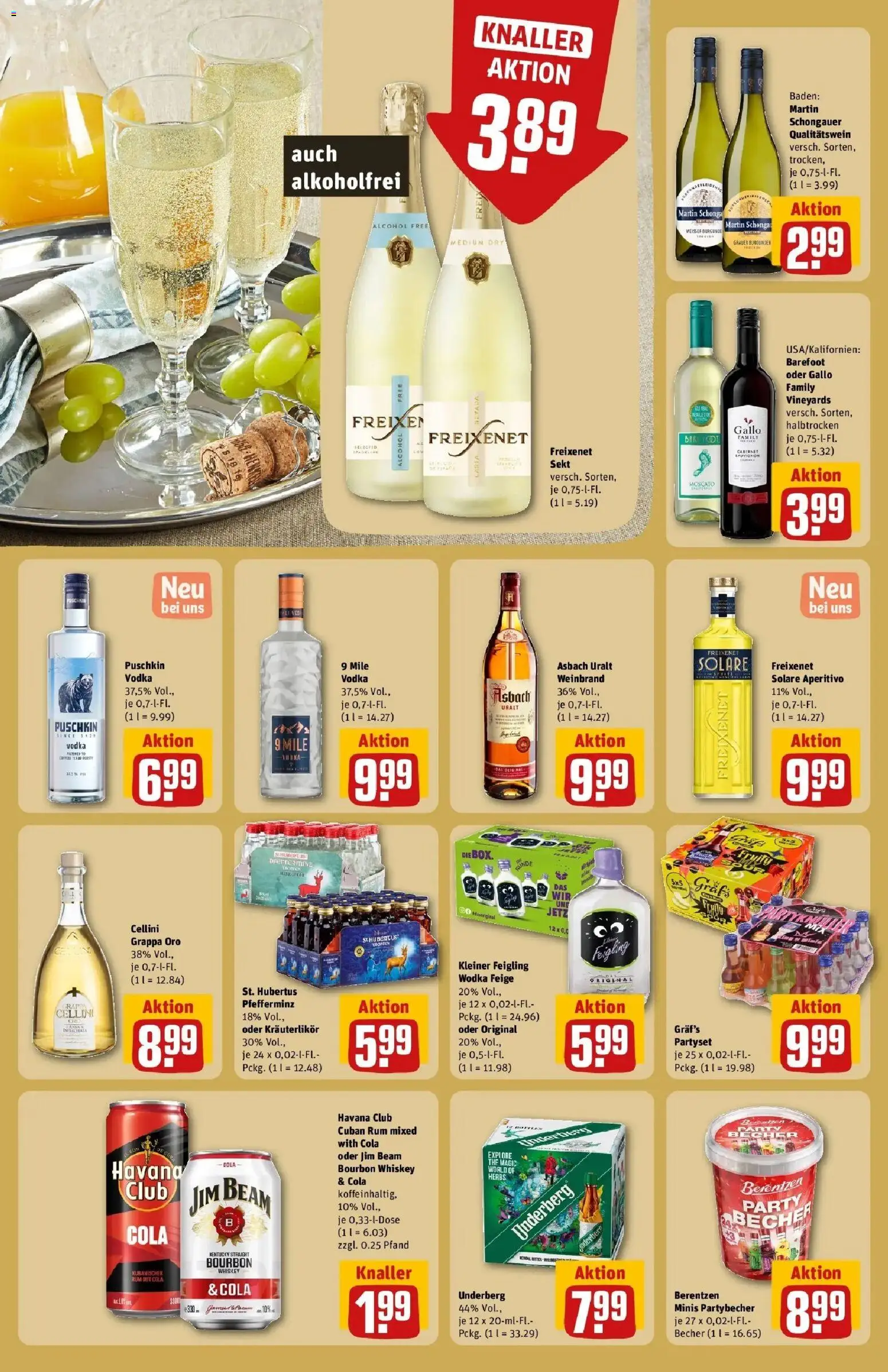 REWE Prospekt ab 14.09.2026 zum Blättern » Angebote | Seite: 22 | Produkte: Jim beam, Freixenet, Sekt, Underberg