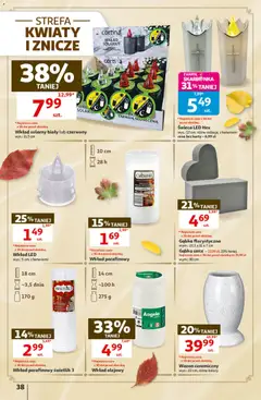 Pogląd oferty "Auchan gazetka - 30 Lat Hipermarket" - ważna od 24.09.2026 | Strona: 38 | Produkty: Karta, Świeca, Wazon, Gąbka