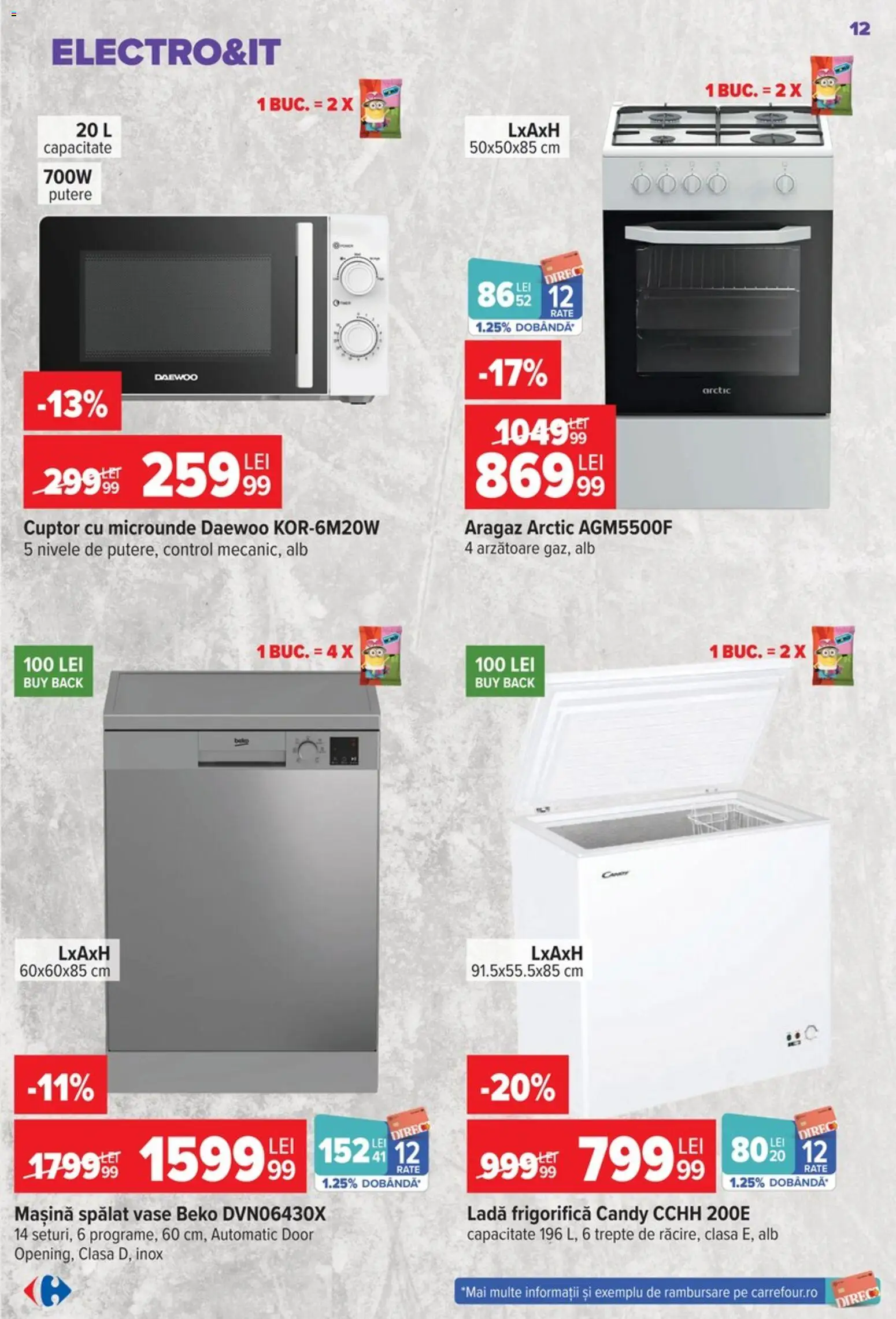 Noul catalog Carrefour – valabil de la 09.09.2026 | Pagină: 12 | Produse: Cuptor, Cuptor Cu Microunde, Aragaz, Ladă frigorifică