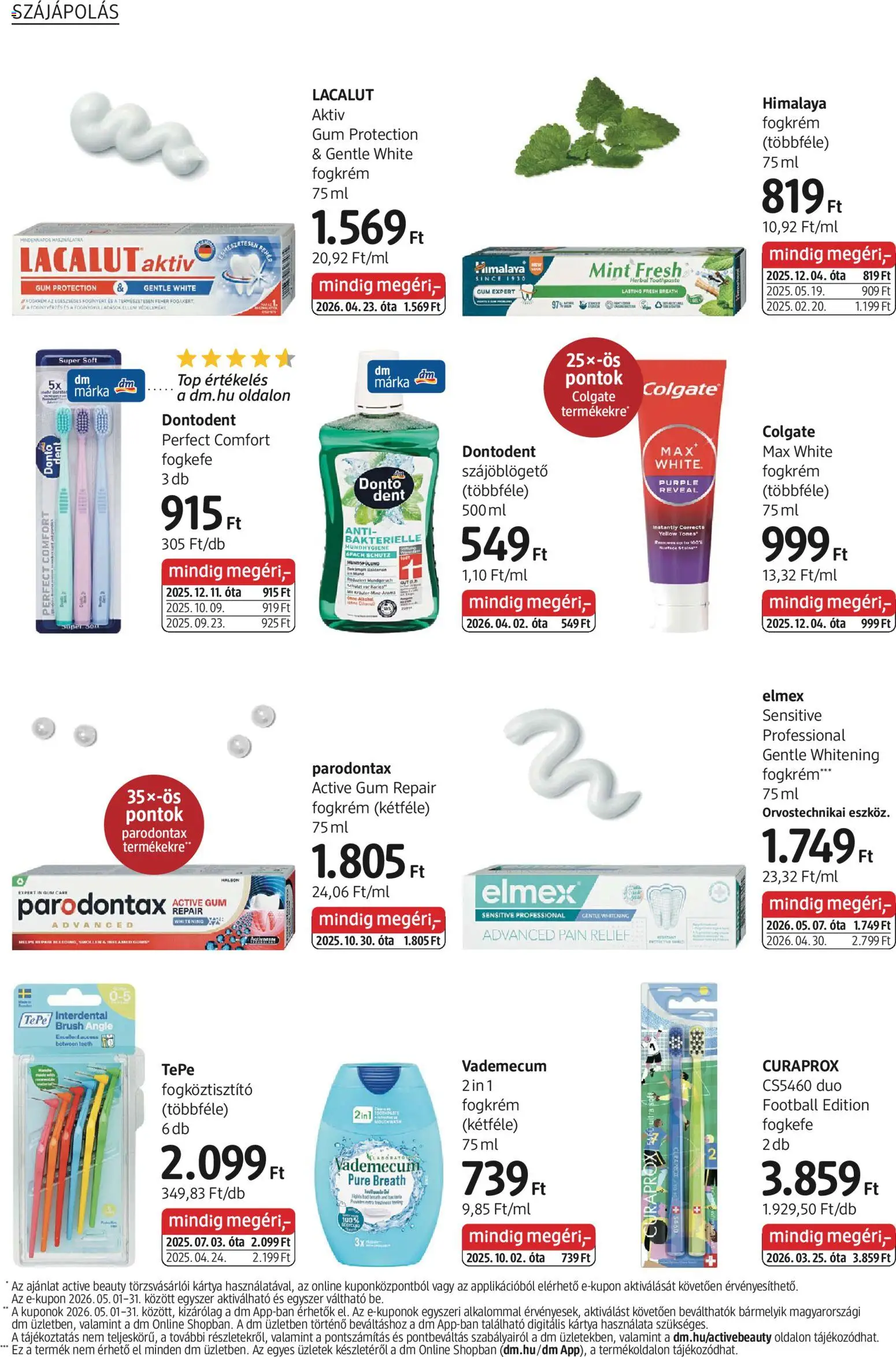 DM Drogerie Markt akciós ujság - amely érvényes a következő dátumtól: 07.05.2026 | Oldal: 14 | Termékek: Alkohol, Fogkrém, Fogkefe