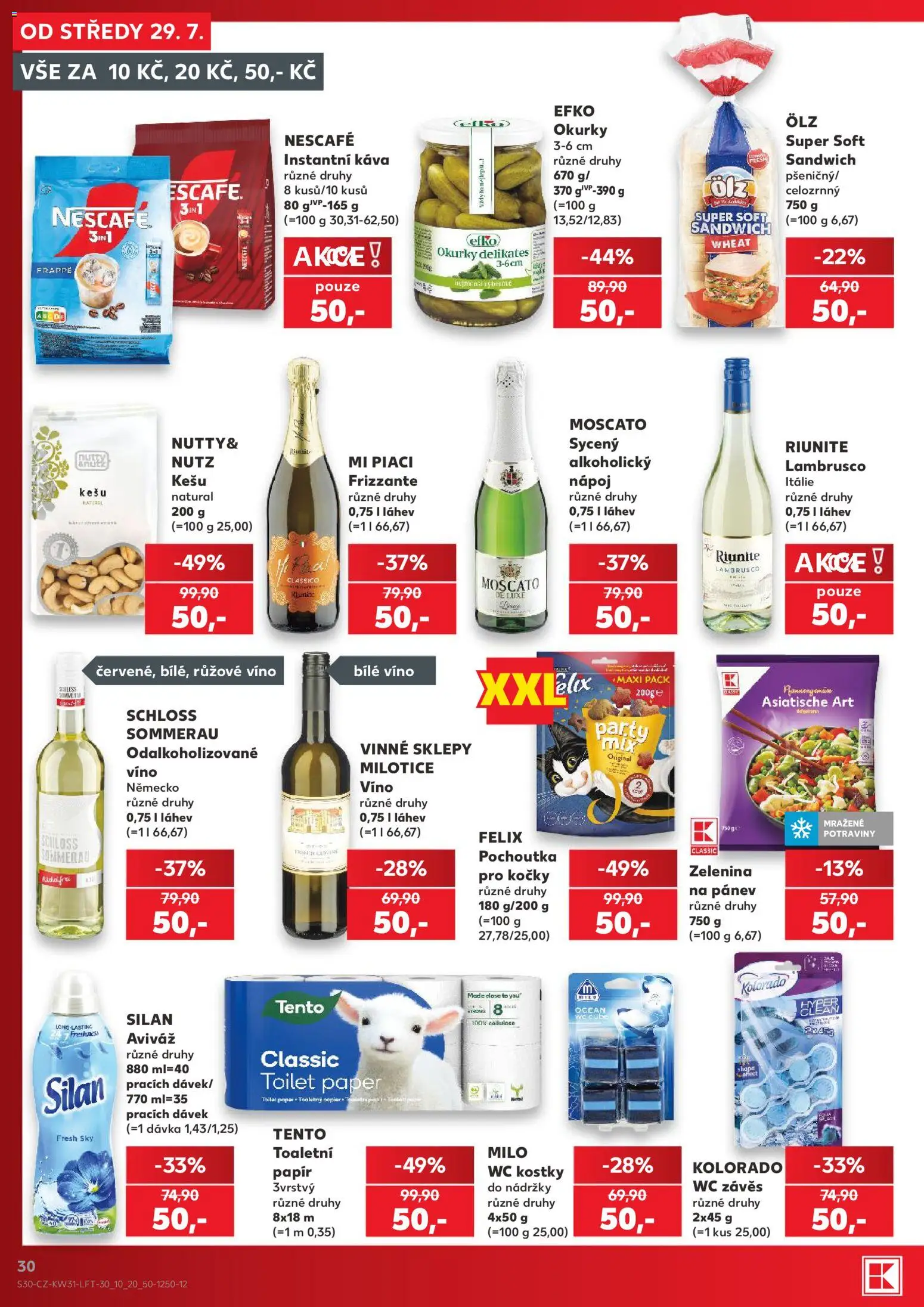 Kaufland leták - Praha 8 od 29.07.2026 | Strana: 30 | Produkty: Závěs, Moscato, Kostky, Láhev
