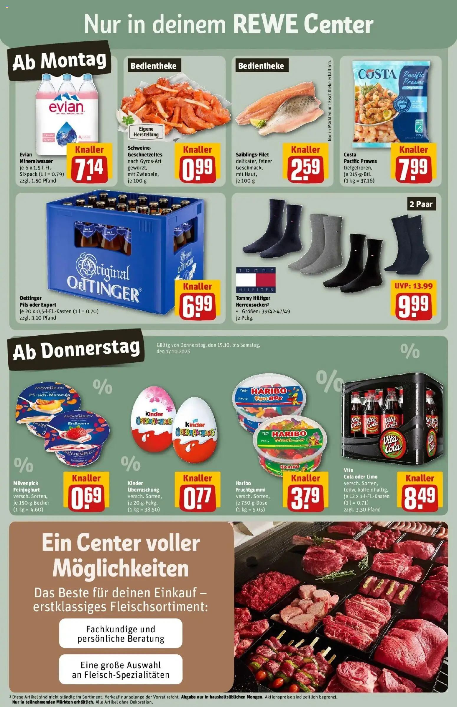 REWE Prospekt ab 12.10.2026 zum Blättern » Angebote | Seite: 3 | Produkte: Cola, Pils, Pfirsich, Vita cola