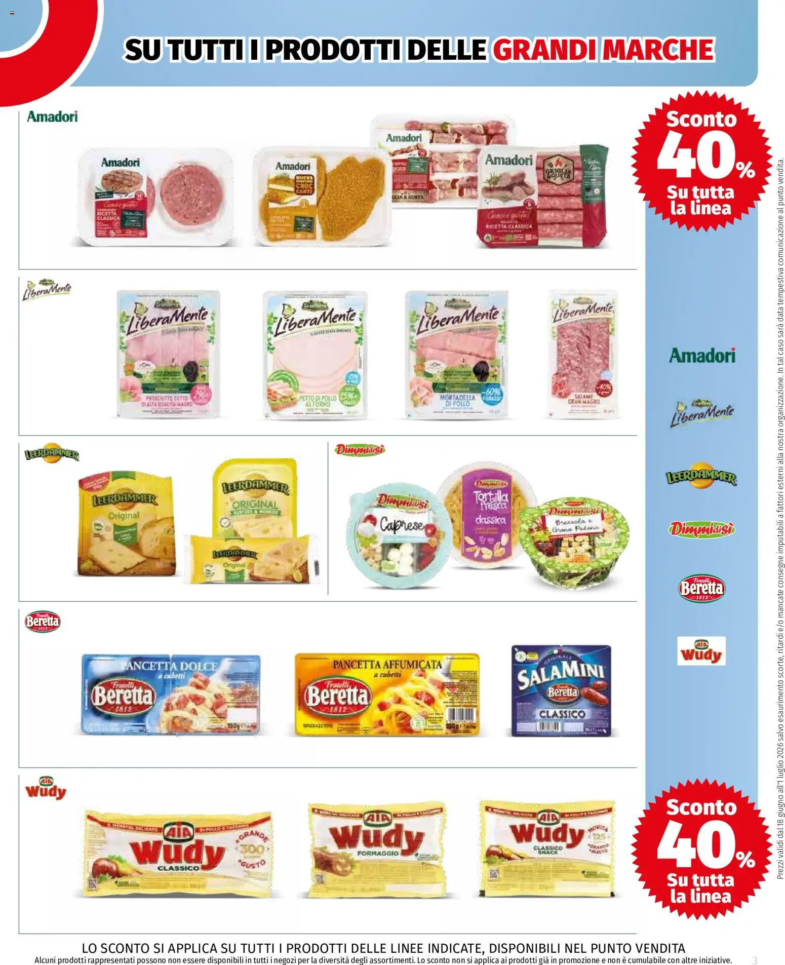 Volantino COOP del 18.06.2026 | Pagina: 3 | Prodotti: Salame, Pancetta, Formaggio, Mortadella