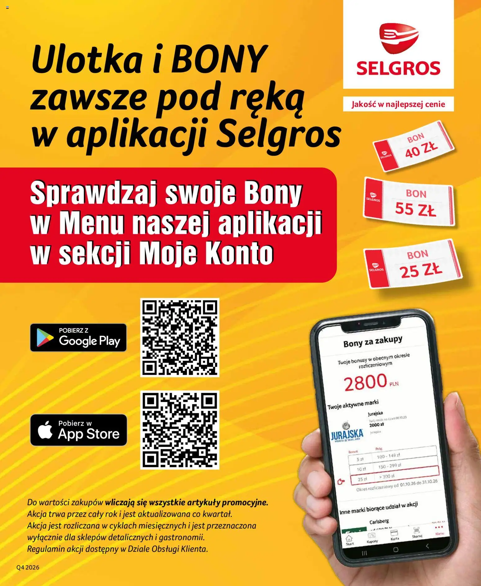Selgros cash&carry - Bony za zakupy od 01.10.2026 | Strona: 8 | Produkty: Karta, Carlsberg