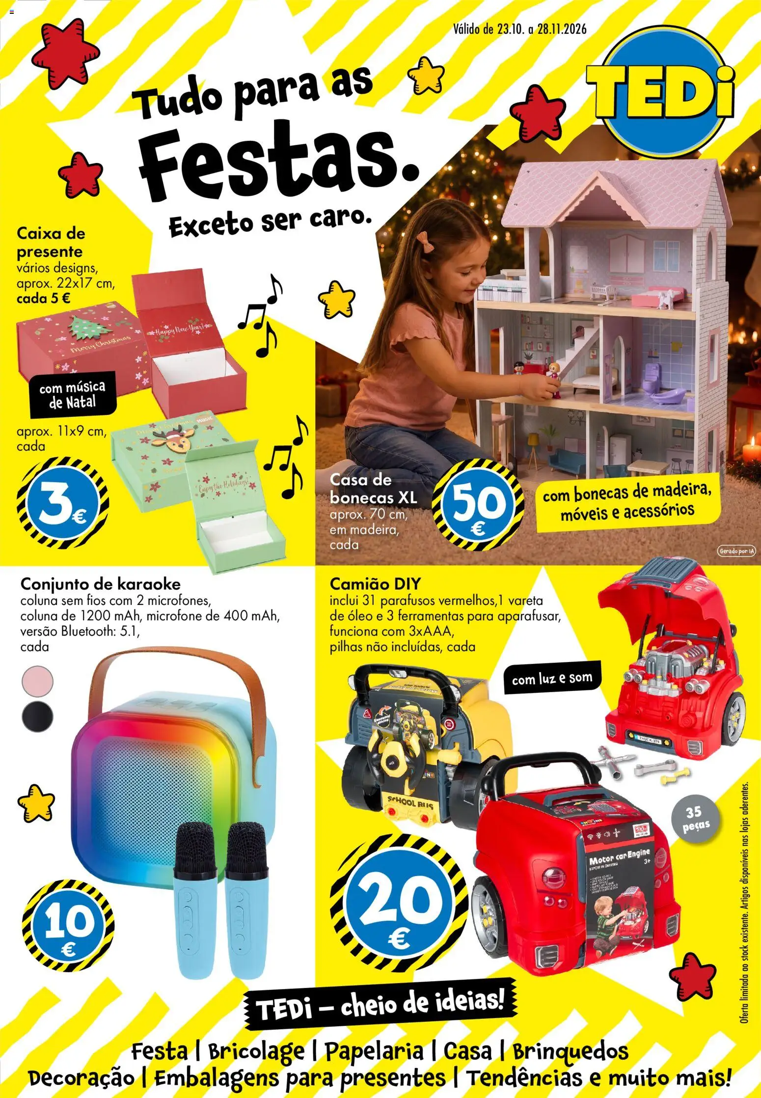 TEDi folheto │ válido de 23/10/2026 | Página: 1 | Produtos: Microfone, Ferramentas, Pilhas, Óleo