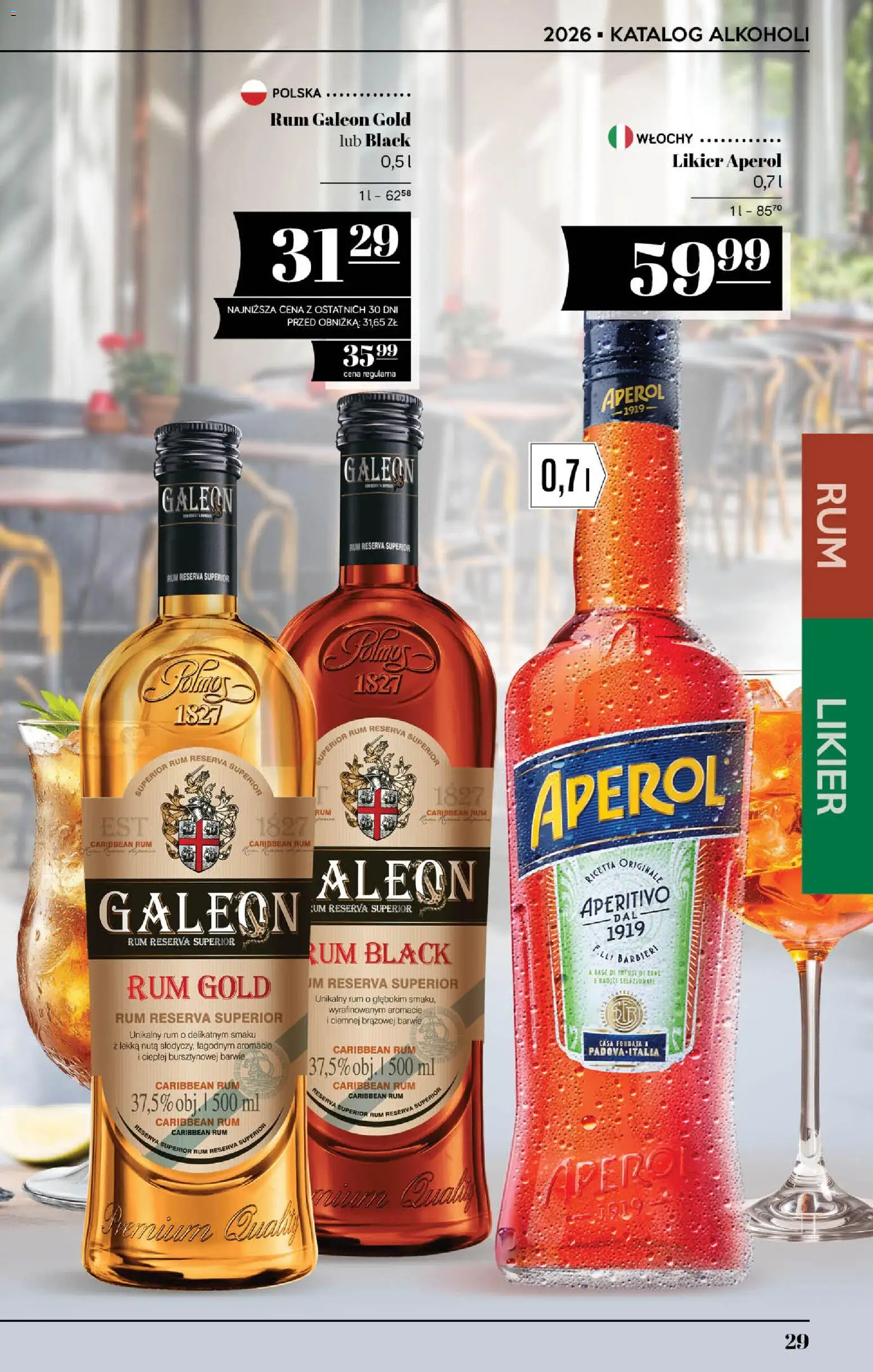 POLOmarket katalog - Alkoholi od 10.09.2026 | Strona: 29 | Produkty: Rum, Aperol