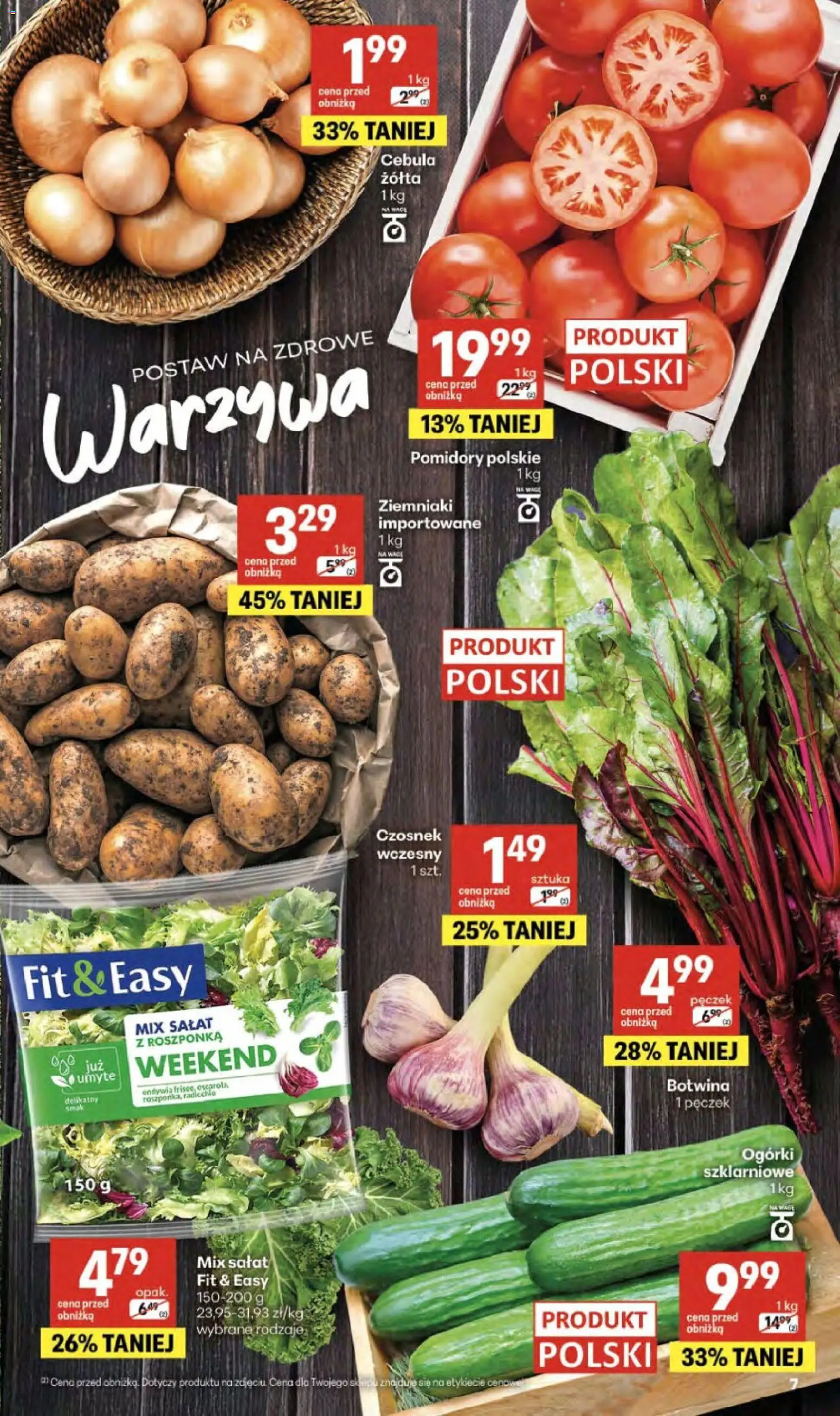 Delikatesy Centrum gazetka od 09.04.2026 | Strona: 7 | Produkty: Roszponka, Pomidory, Ziemniaki, Warzywa