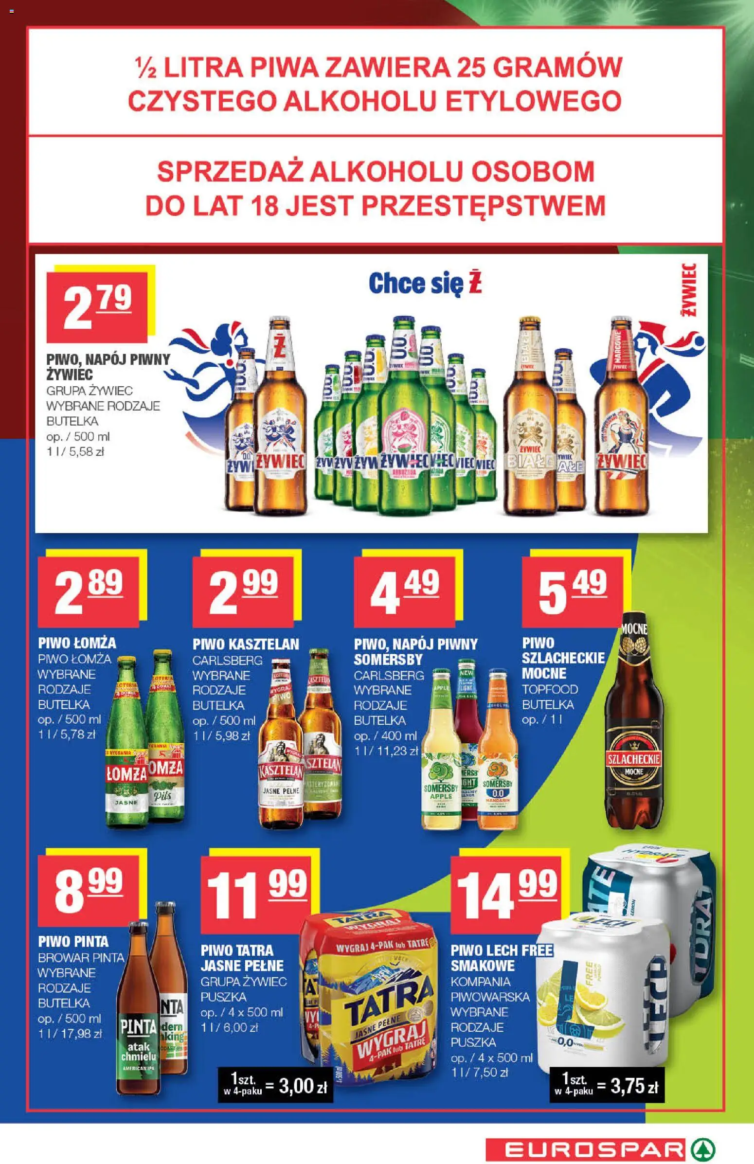 Spar gazetka - Eurospar od 15.07.2026 | Strona: 13 | Produkty: Piwo, Somersby