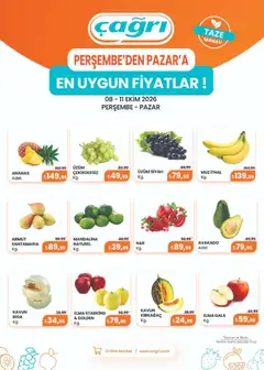 08 Ekim 2026 tarihinden itibaren geçerli olan Çağrı Market kataloğu önizlemesi
