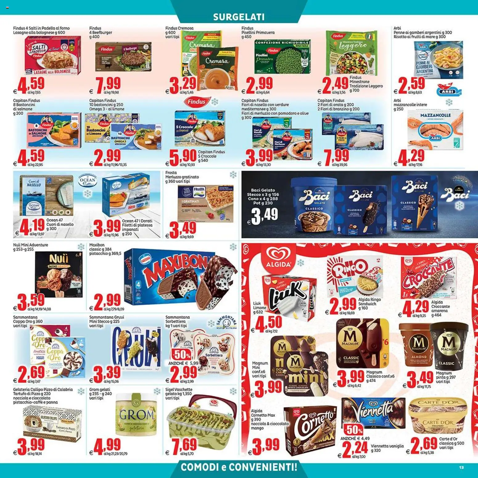 Volantino Elite Supermercati del 21/08/2026 | Pagina: 13 | Prodotti: Pistacchio, Magnum, Olive, Lasagne